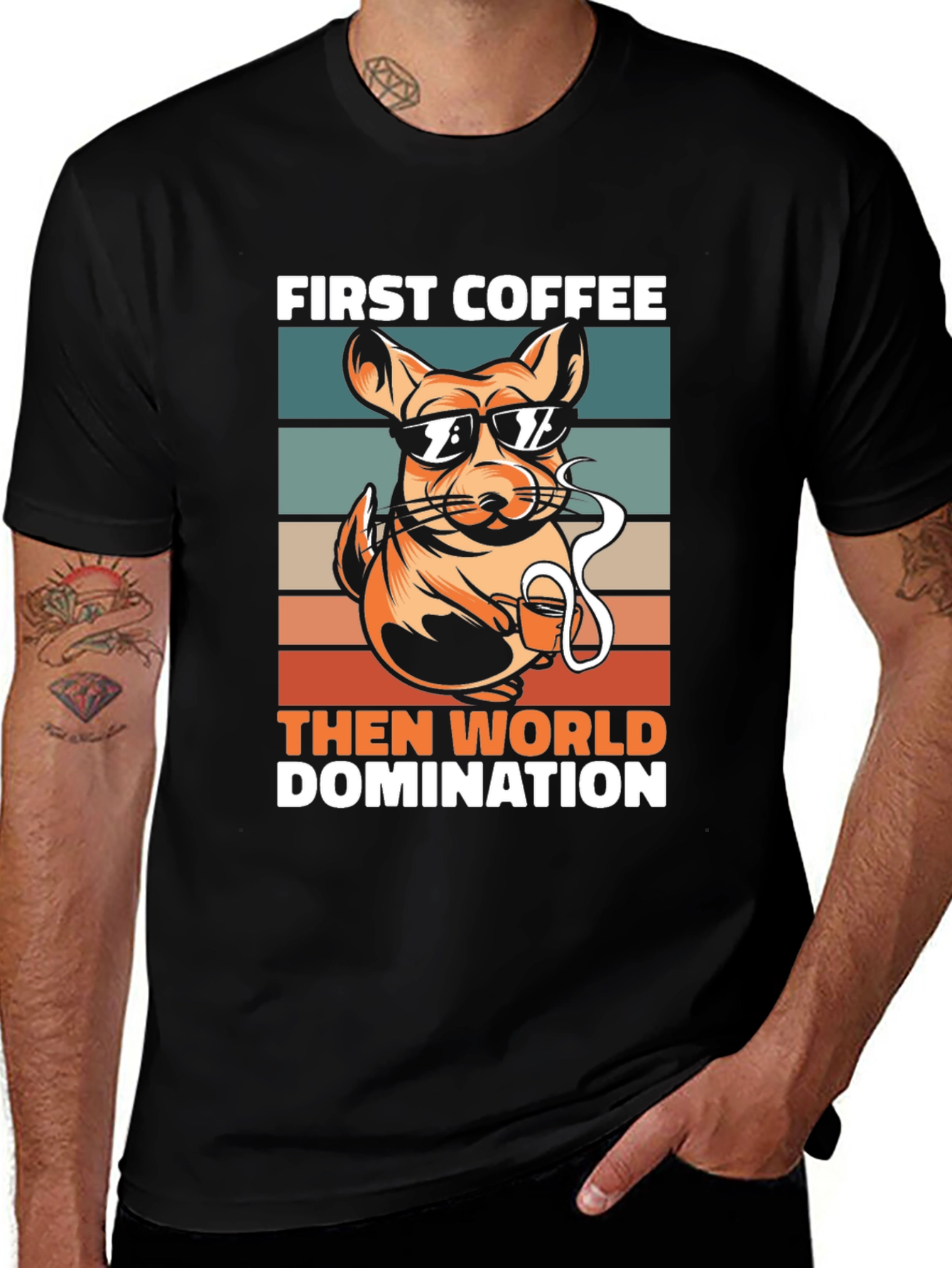 Variant 5 of First Coffee Then World Domination T-Shirt