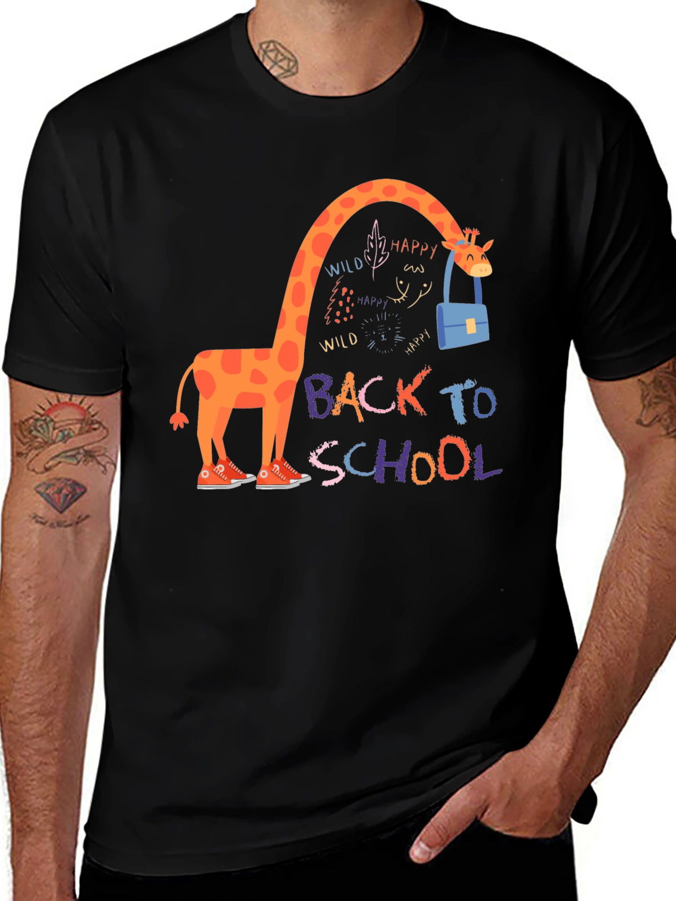 Variant 30 of Giraffe Back to School T-Shirt