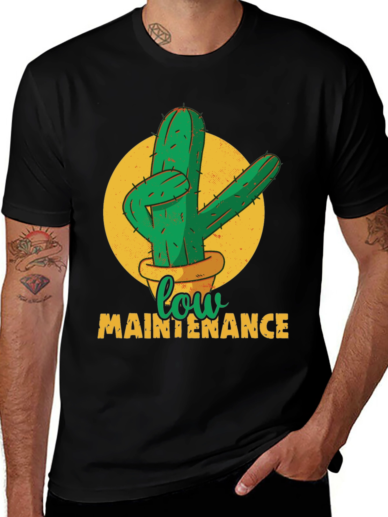 Variant 8 of Low Maintenance Cactus Graphic Tee - Unisex