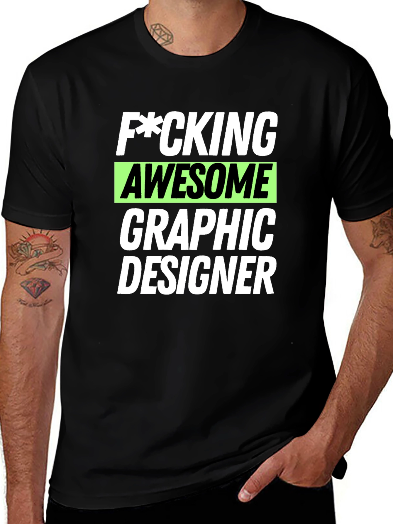 F*cking Awesome Graphic Designer Black T-Shirt