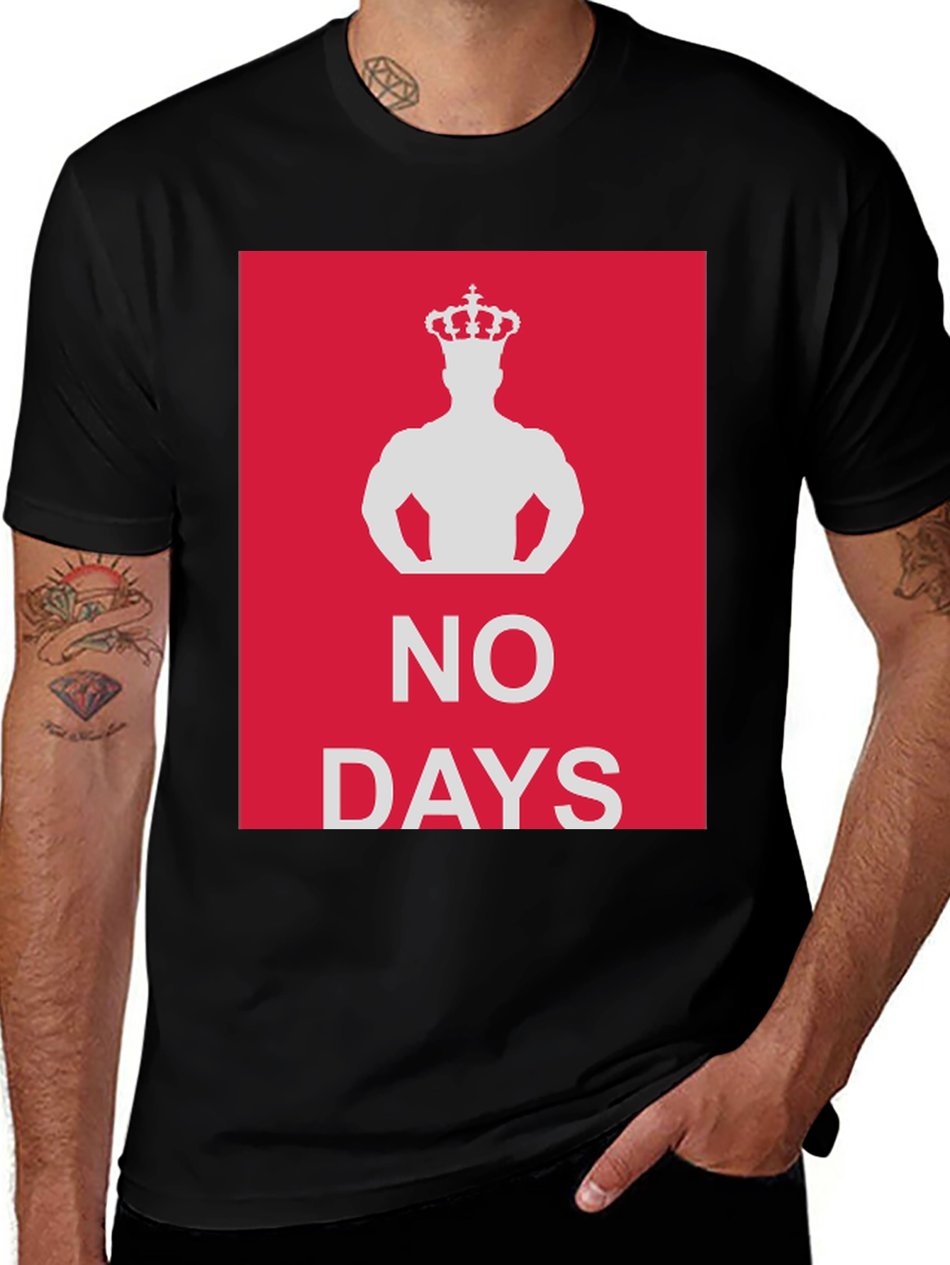 Variant 21 of No Days Off Graphic T-Shirt - Fitness Motivation
