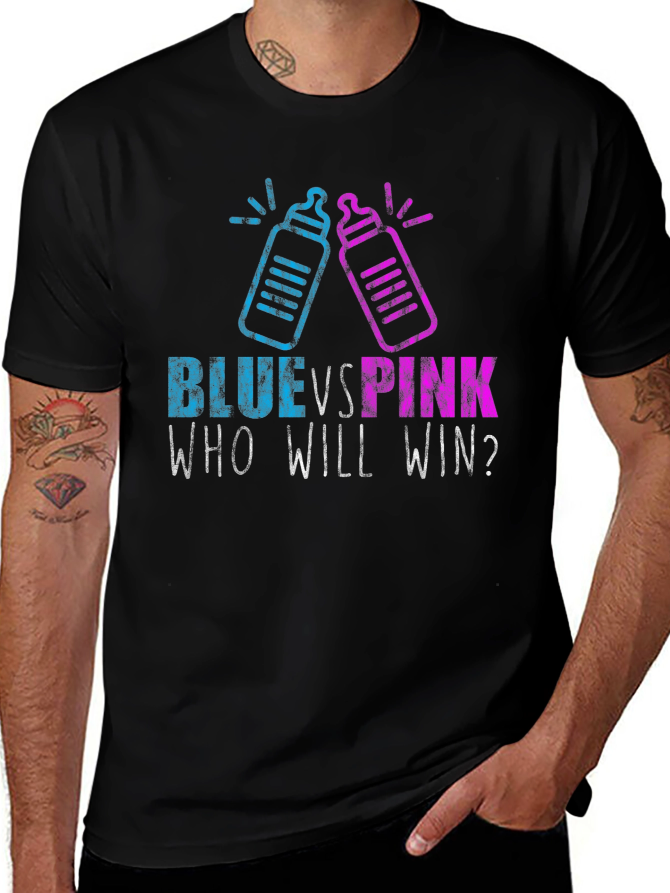 Variant 24 of Blue vs Pink Gender Reveal T-Shirt