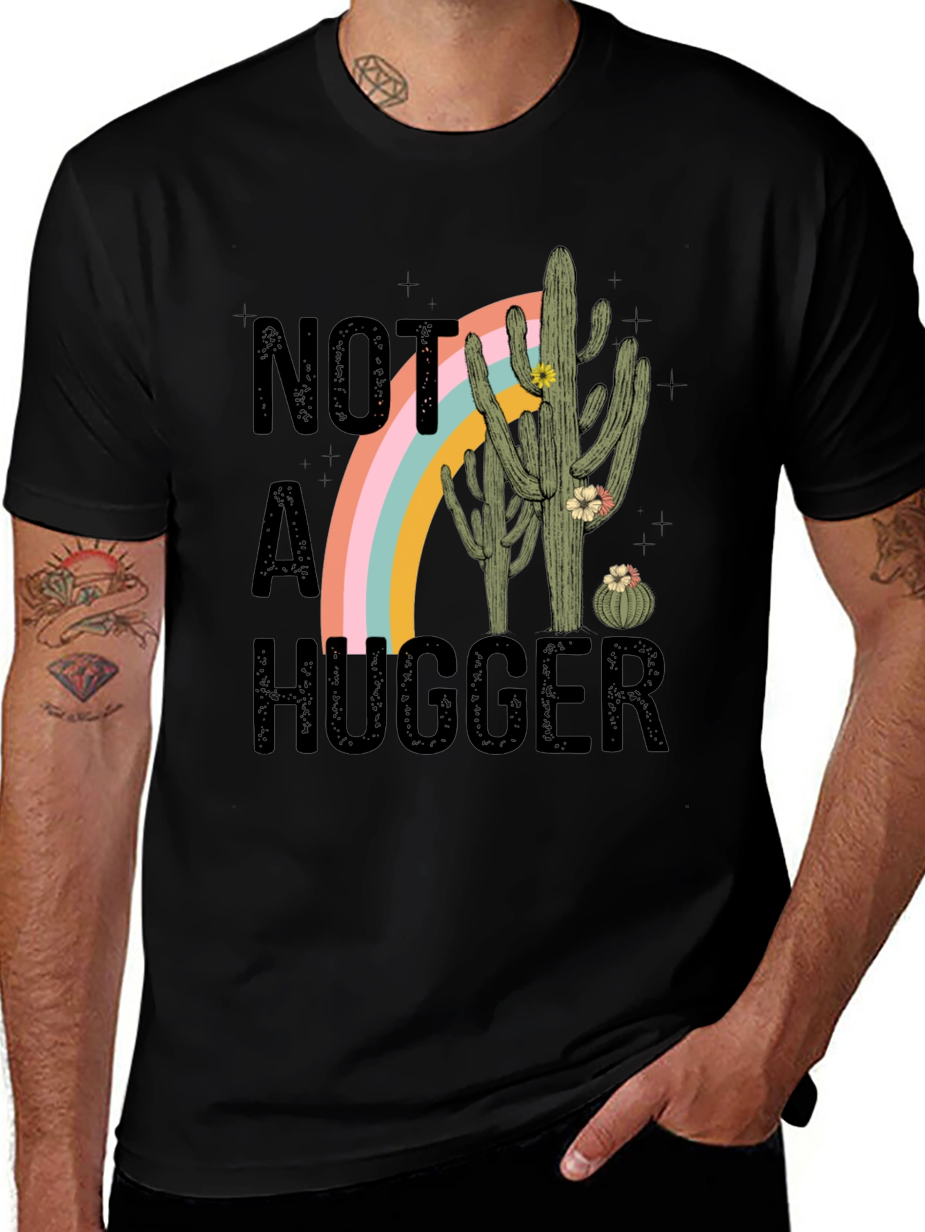 Variant 23 of Not a Hugger Cactus T-Shirt