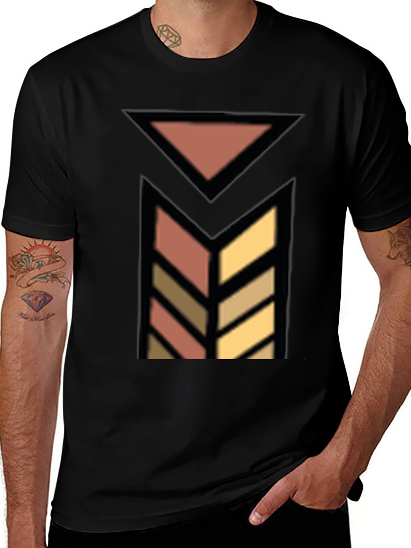 Geometric Arrow T-Shirt - Stylish Casual Wear