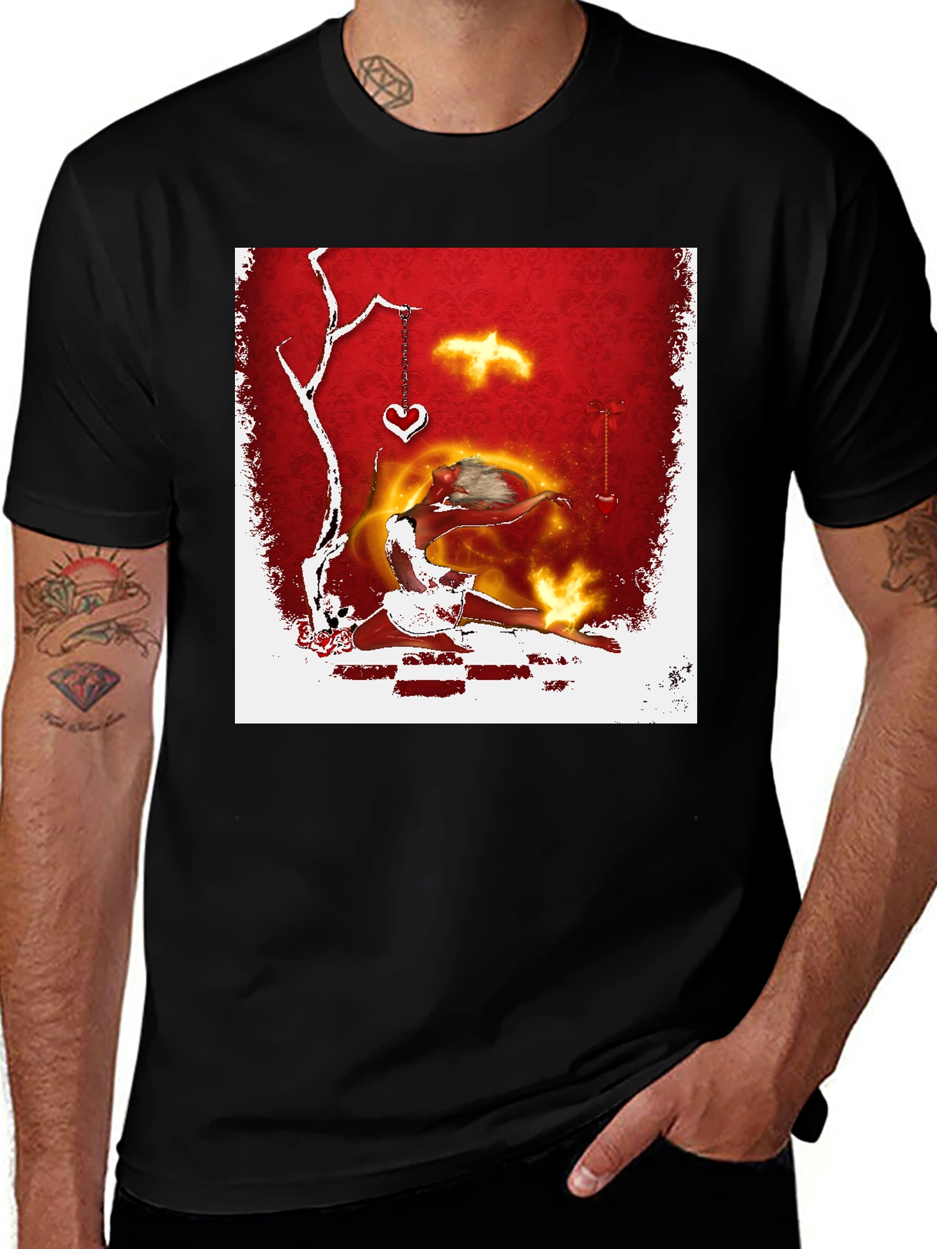 Variant 6 of Mystic Dancer Graphic Tee - Soft Black Cotton