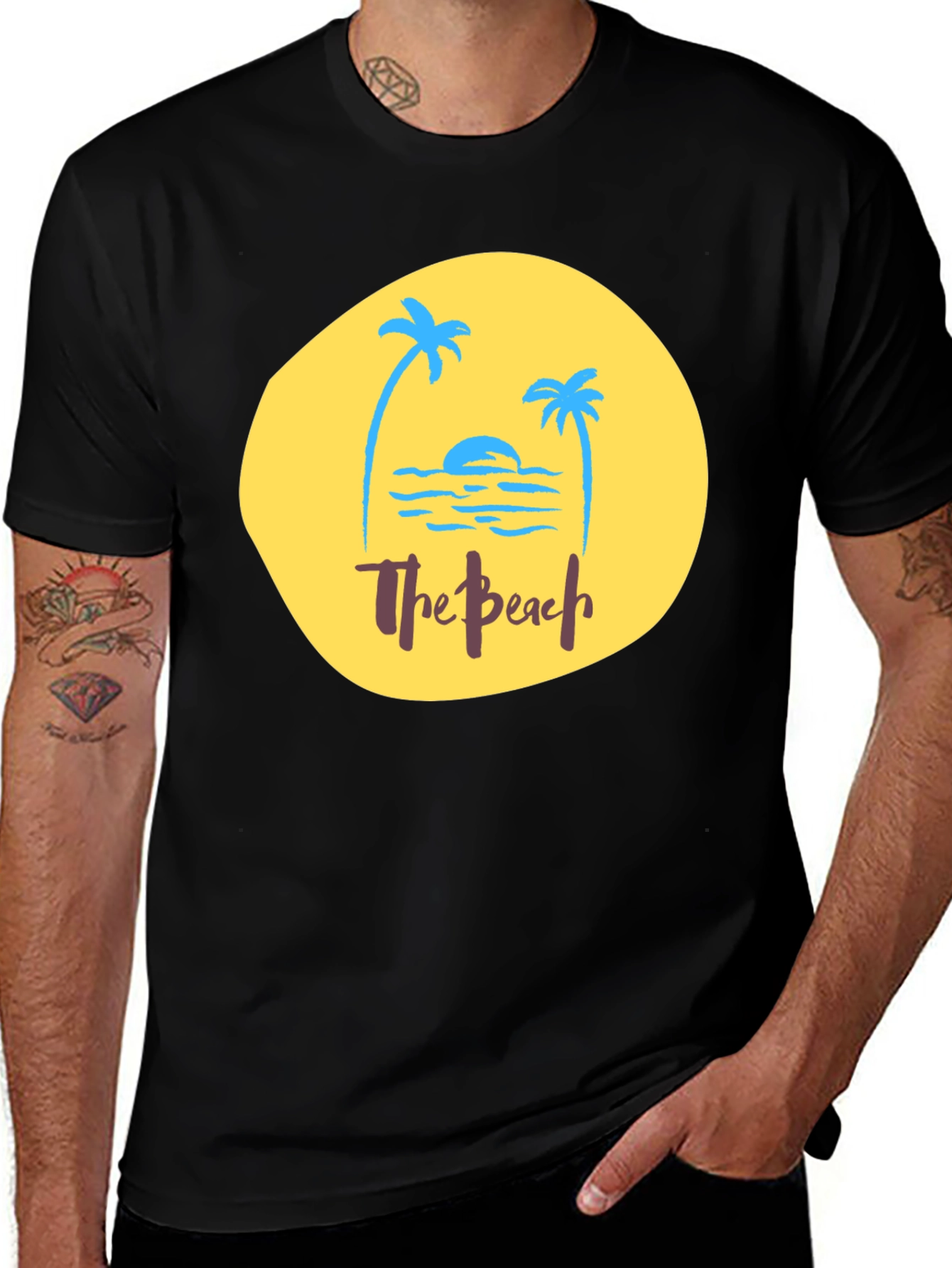 Variant 25 of Beach Vibes T-Shirt - Palm Tree Graphic Tee