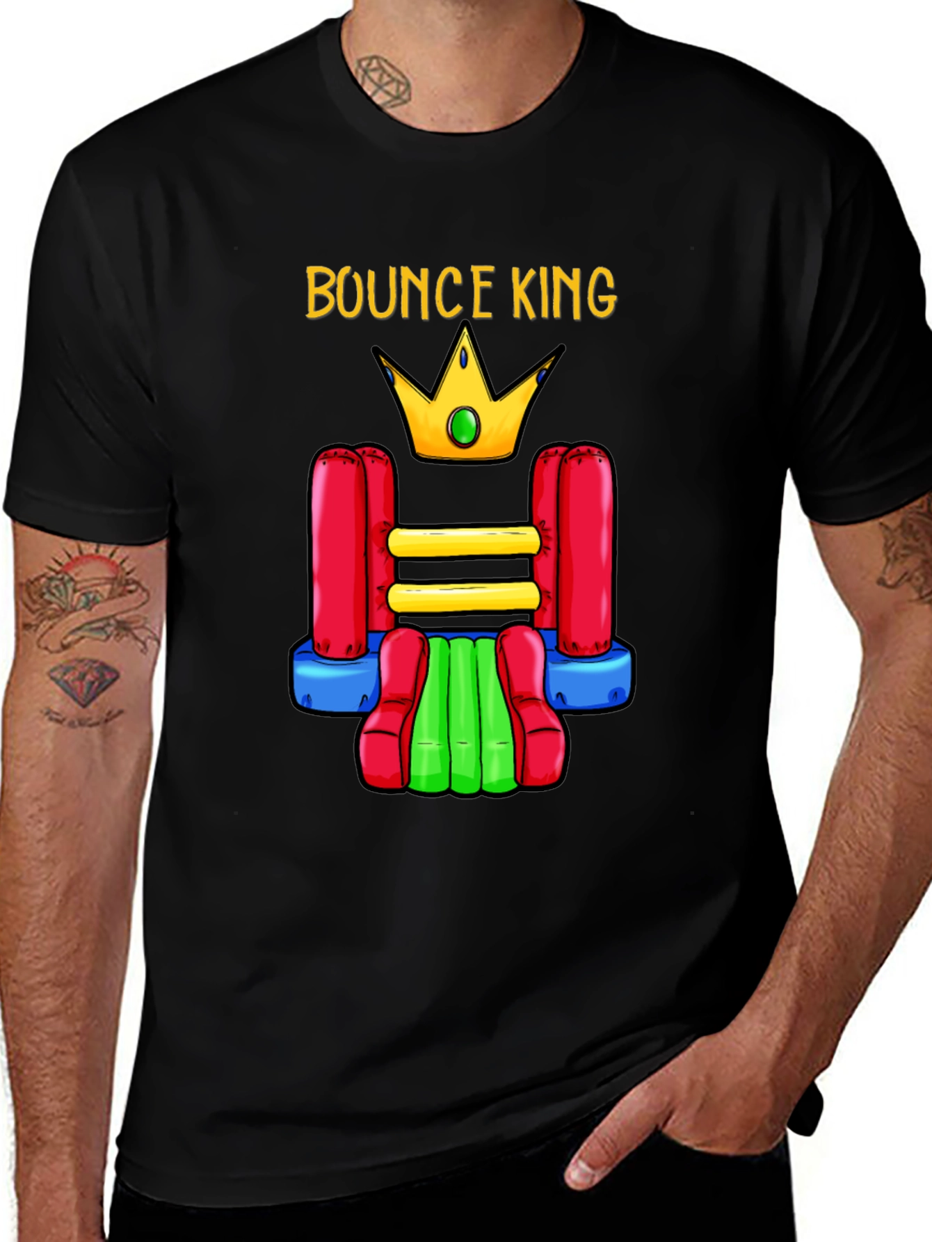 Variant 16 of Bounce King T-Shirt: Fun Inflatable Castle Design
