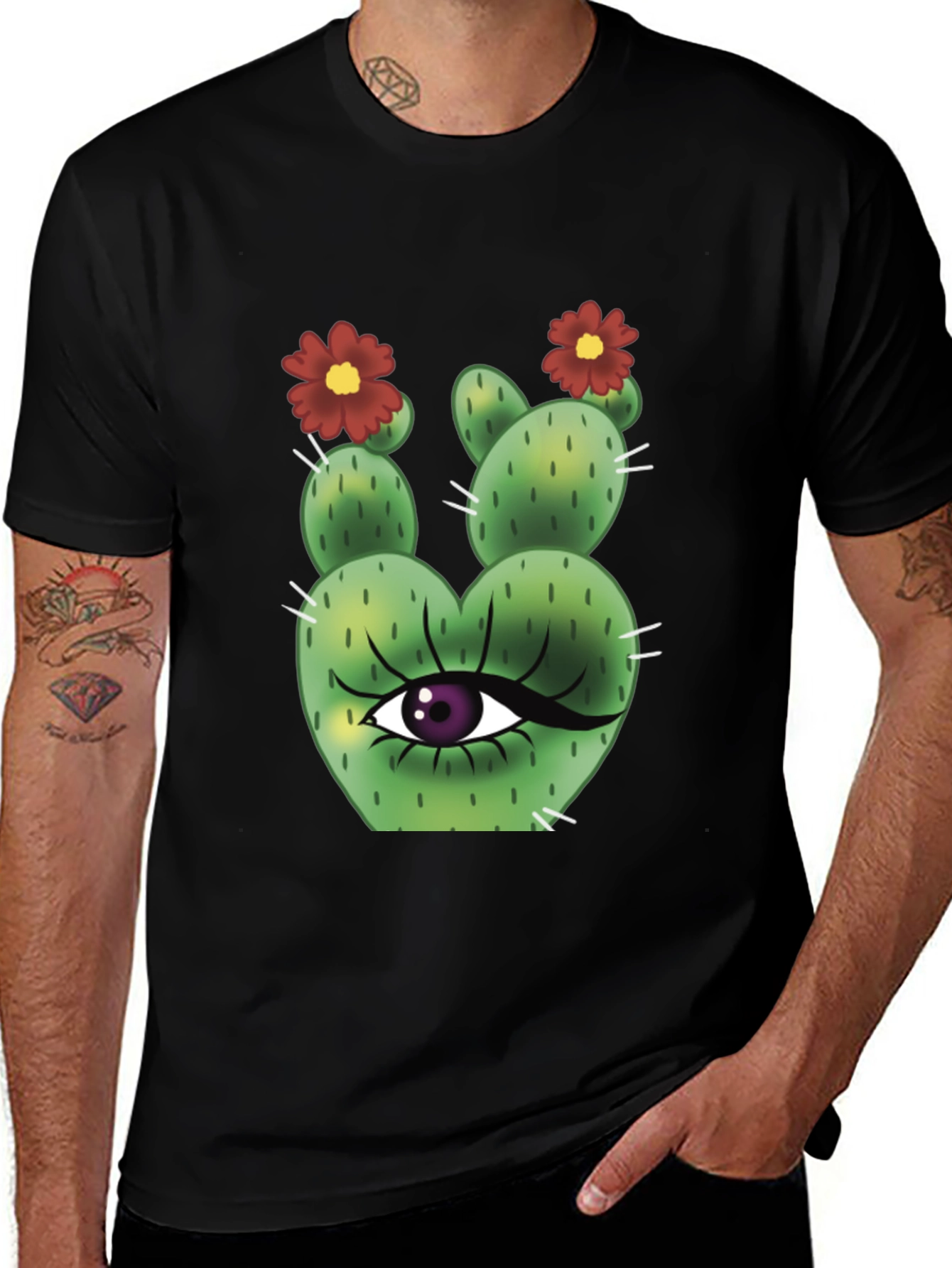 Variant 21 of Cactus Eye Graphic T-Shirt - Unique Novelty Tee