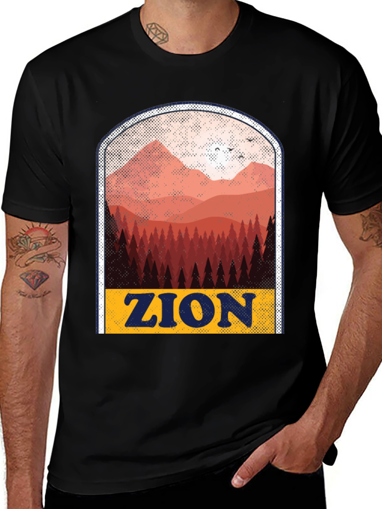 Zion National Park T-Shirt - Retro Mountain Design