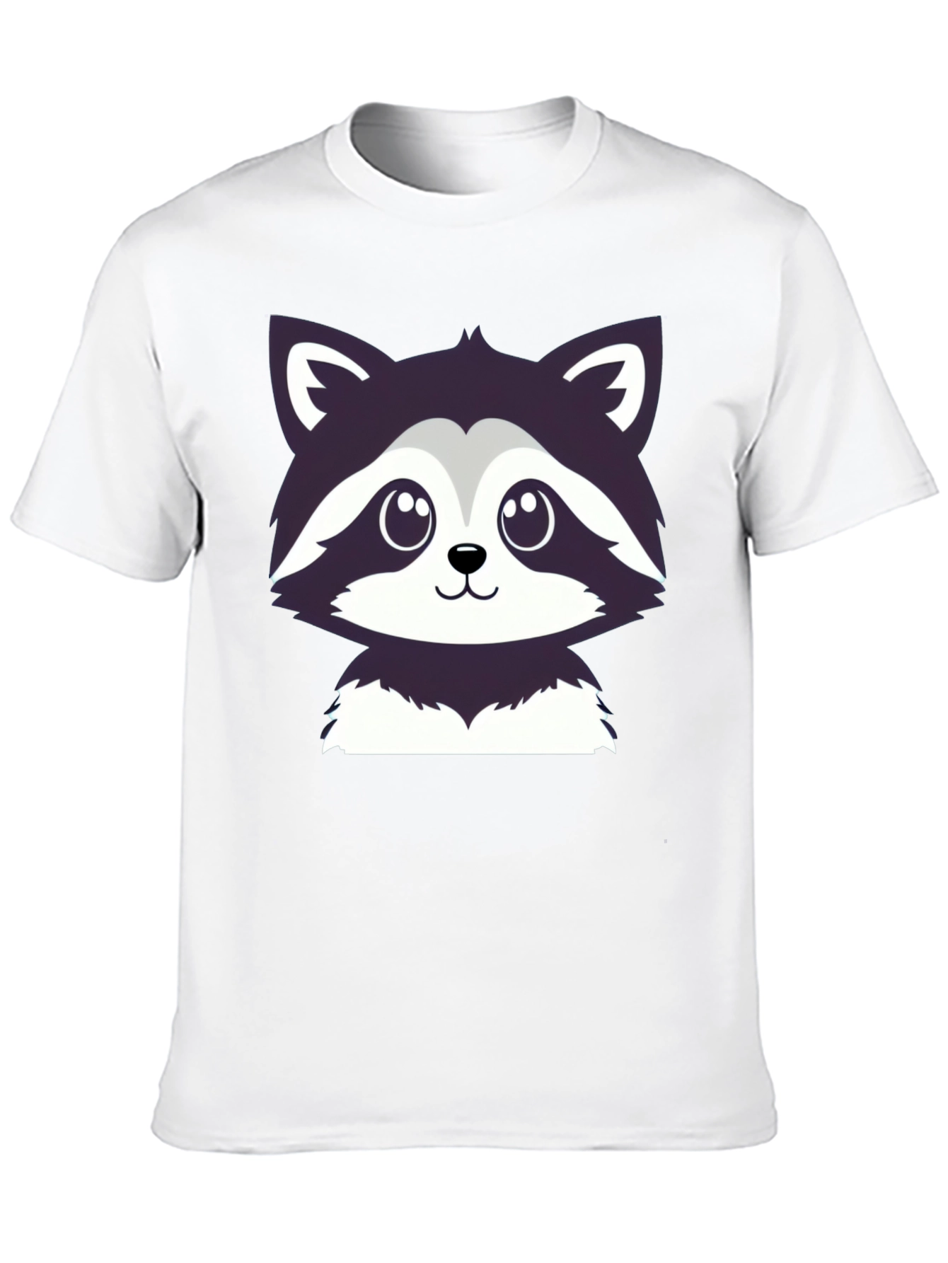 Black Cute Raccoon Graphic Tee - Soft Cotton Blend view 10