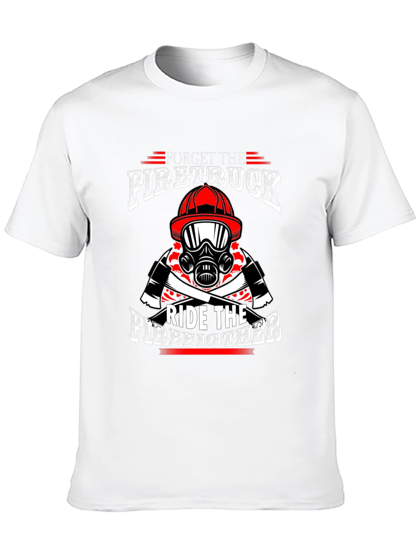Black Forget Firetruck, Ride Firefighter Black T-Shirt view 10