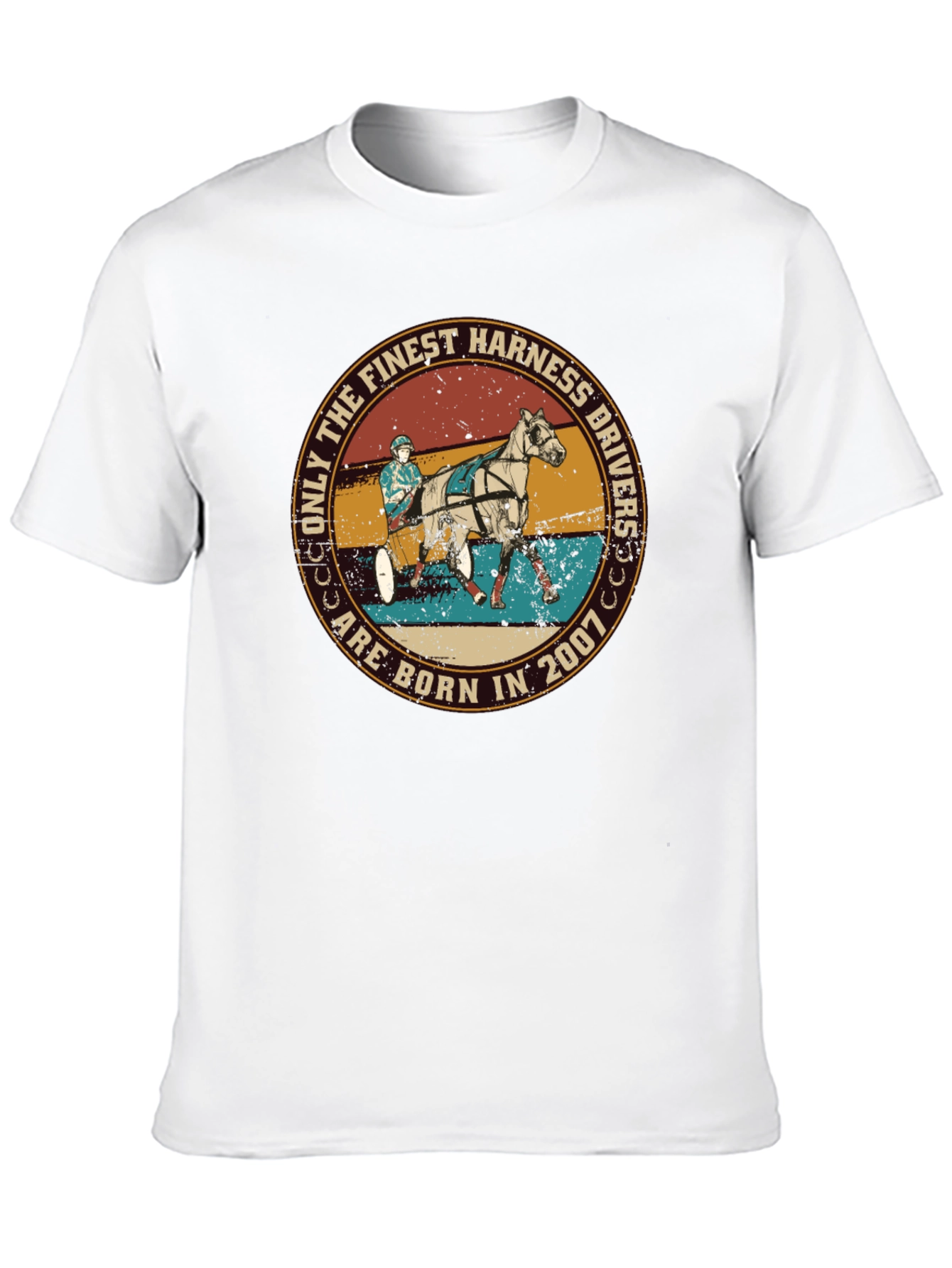 Black Finest Harness Drivers Born in 2007 T-Shirt view 10