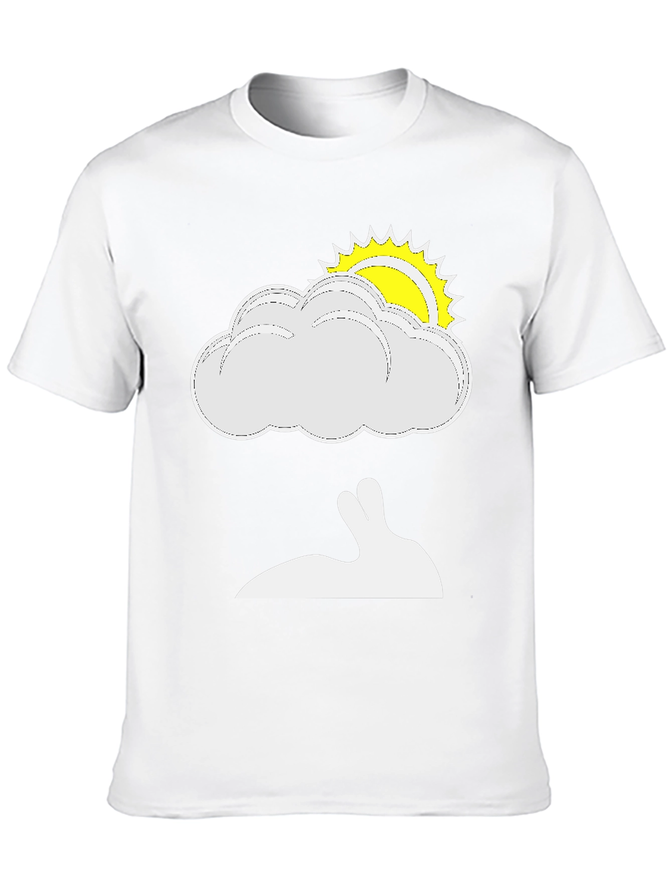 Black Cloud & Rabbit Graphic Tee view 10