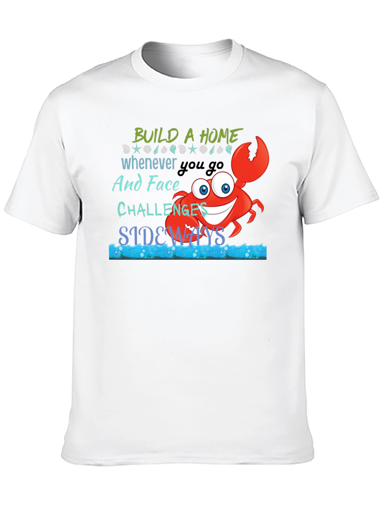 Black Build A Home Crab Graphic T-Shirt view 10
