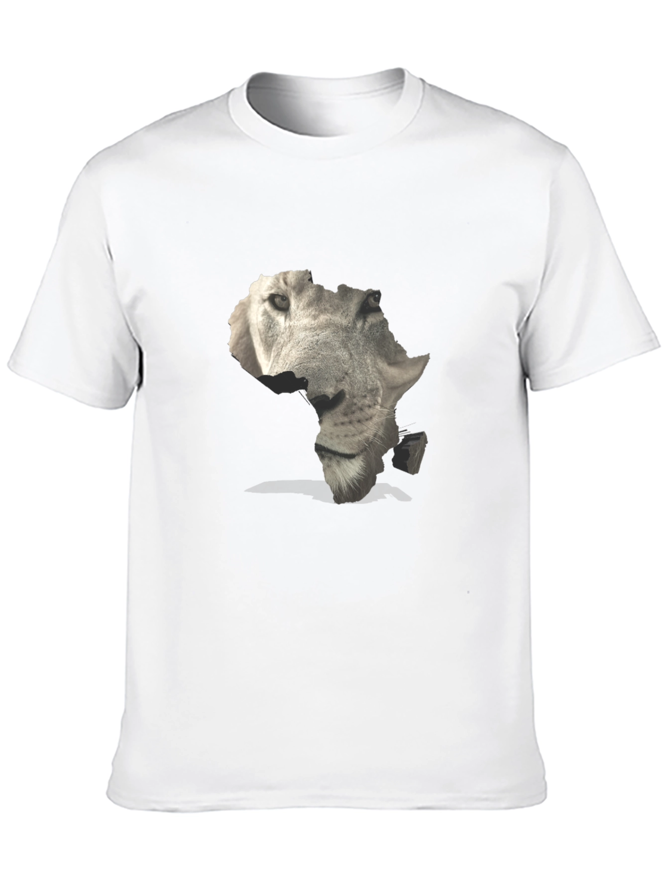 Black Africa Lion Face Graphic Tee - Black view 10