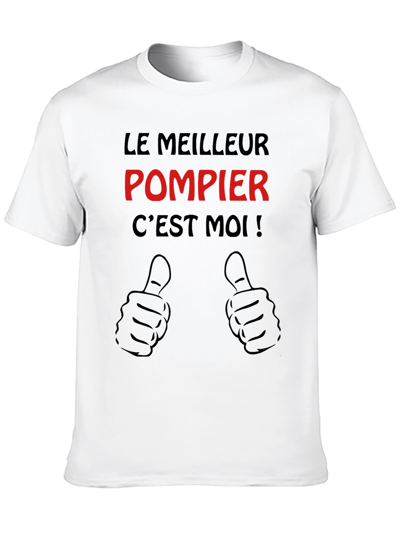 Black Le Meilleur Pompier C'est Moi Black T-Shirt view 10