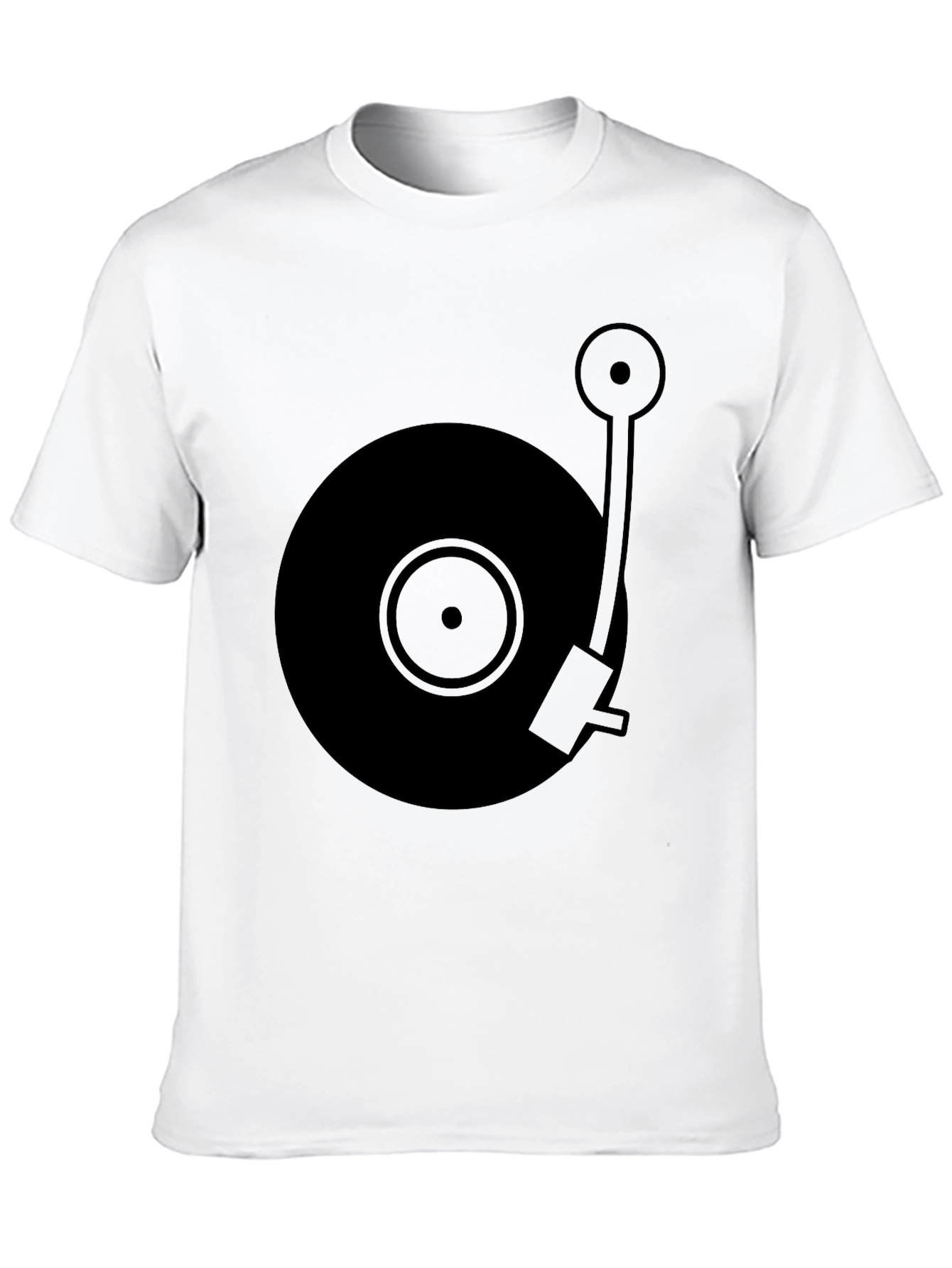 Black Vintage Turntable Graphic T-Shirt - Black view 10