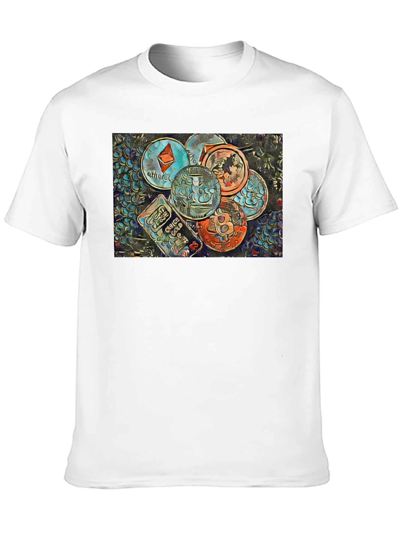 Black Cryptocurrency T-Shirt - Bitcoin, Ethereum Design view 10