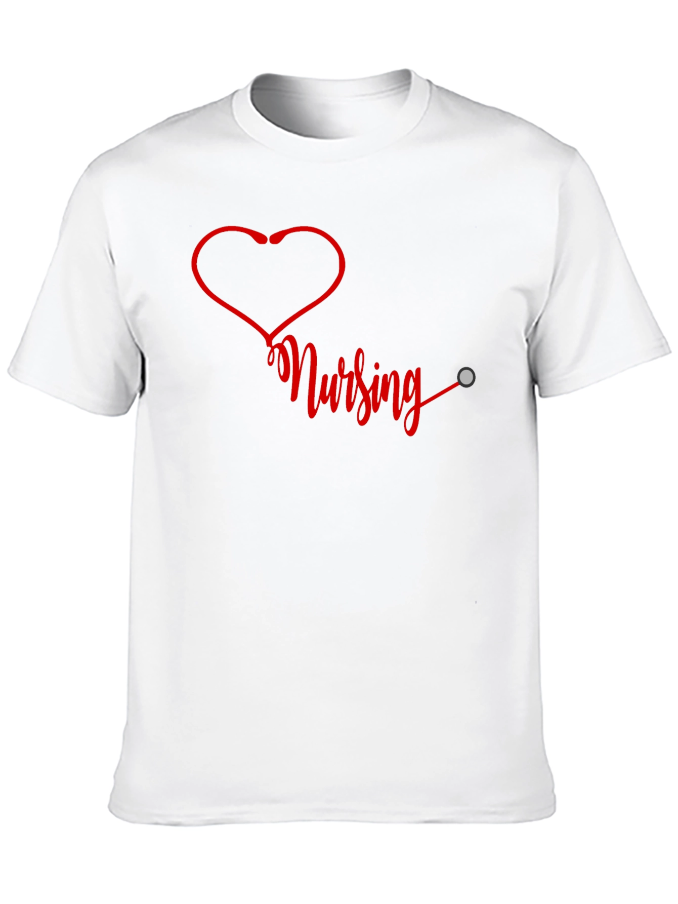 Black Nursing Heartbeat Graphic T-Shirt - Black view 10