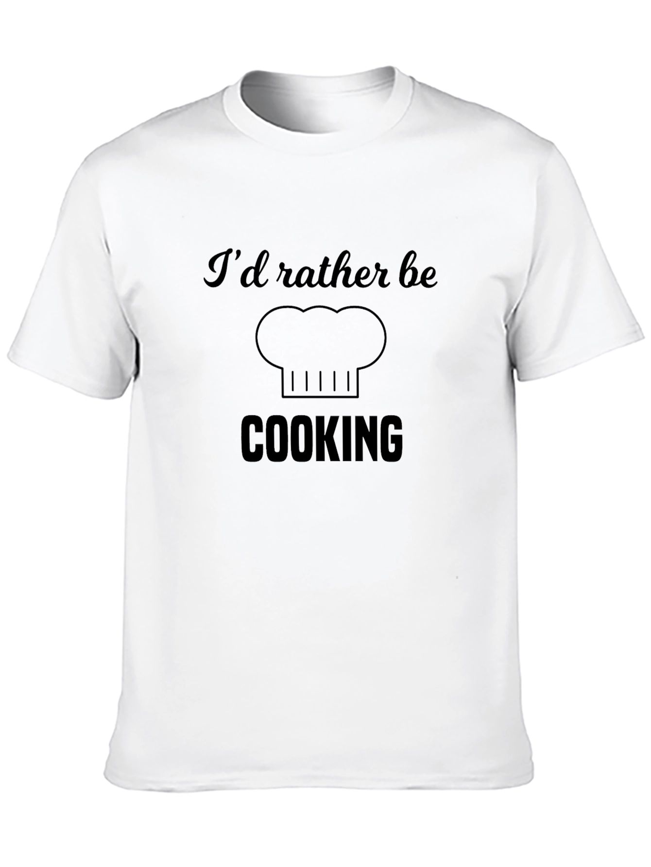 Black I'd Rather Be Cooking T-Shirt view 10