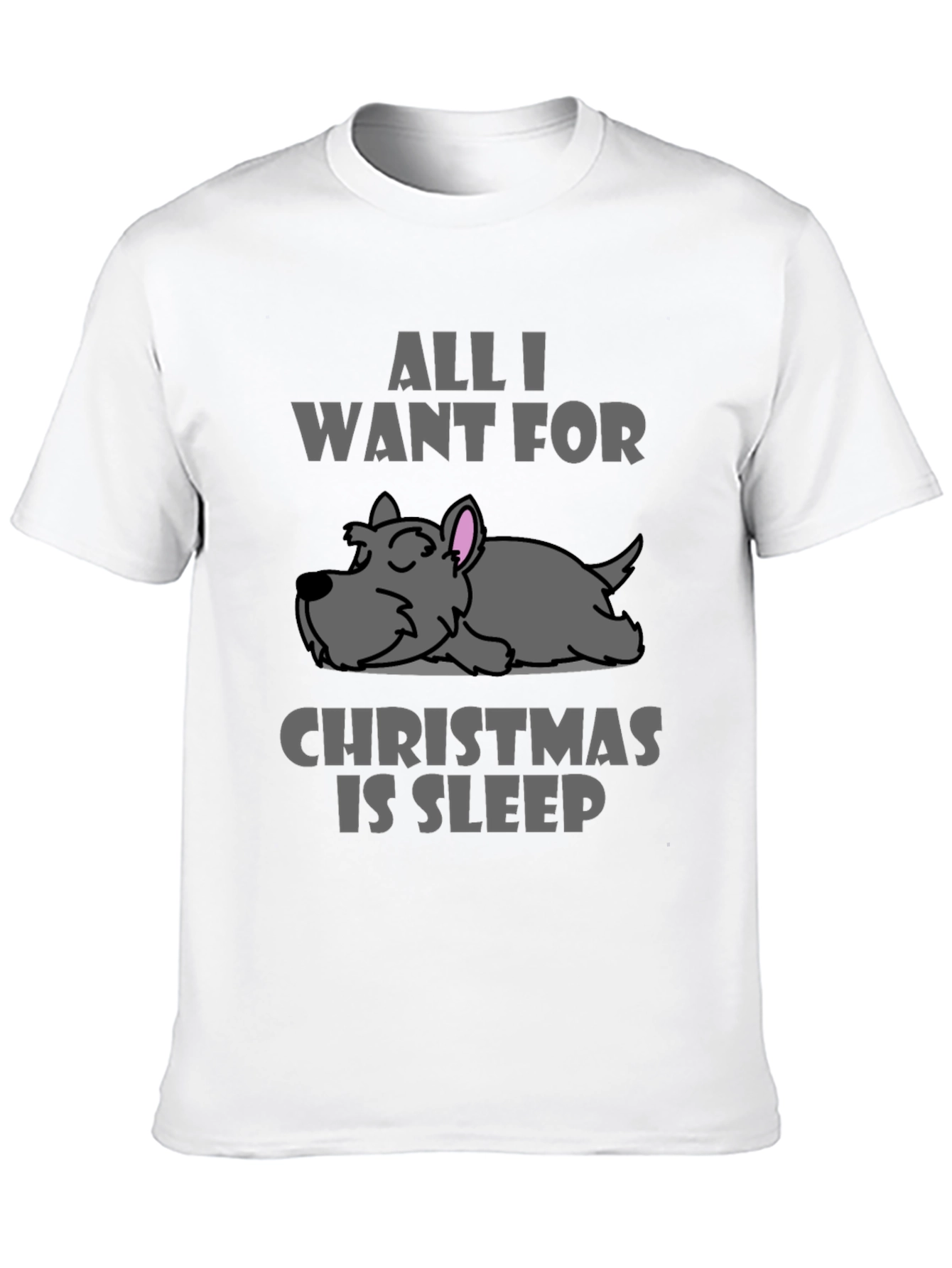 Black All I Want For Christmas Is Sleep T-Shirt view 10