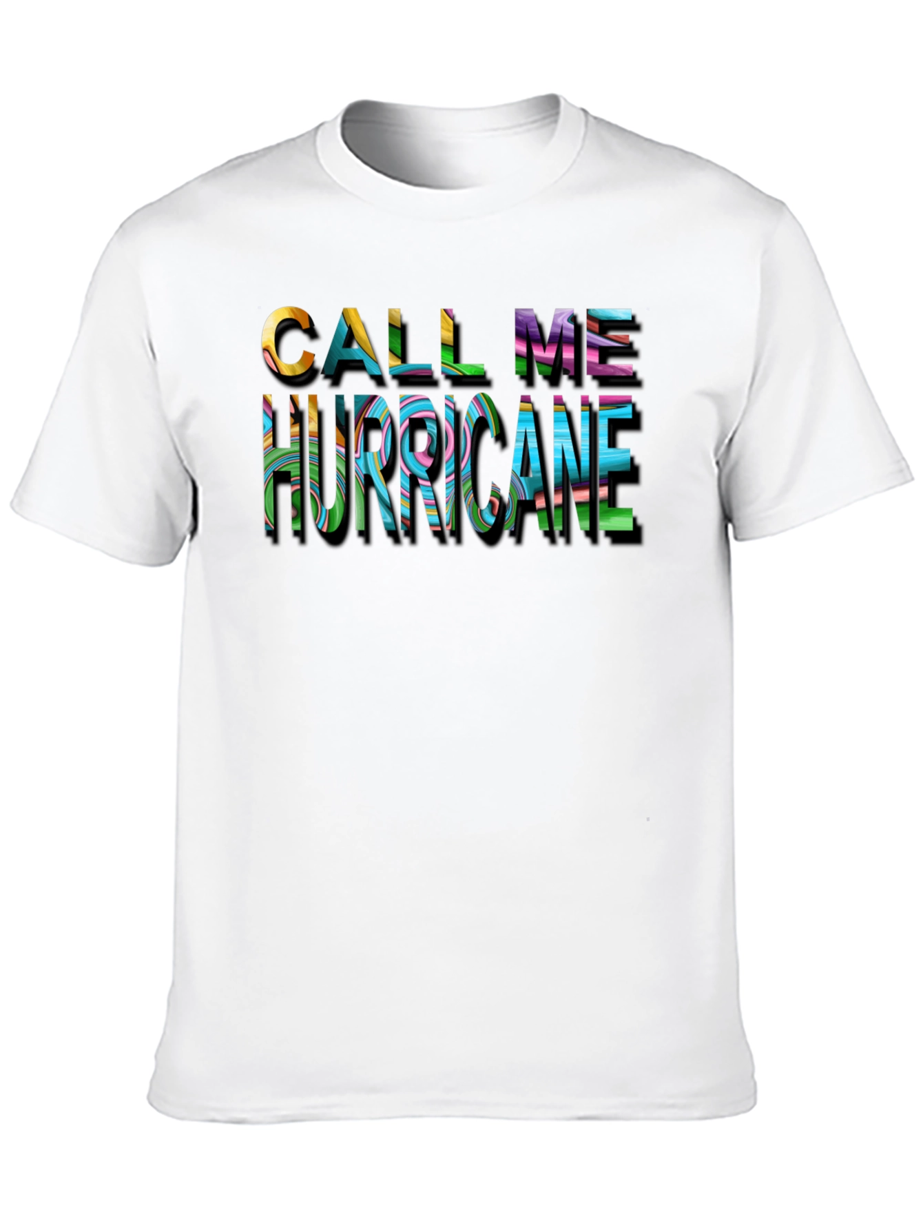 Black Call Me Hurricane Graphic Tee - Soft Cotton view 10