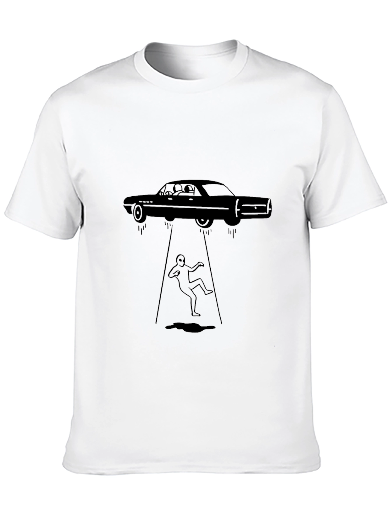 Black Car Abduction Graphic Tee view 10