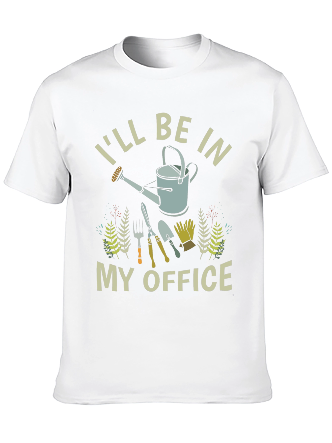 Black Gardener T-Shirt - I'll Be In My Office Gardening view 10