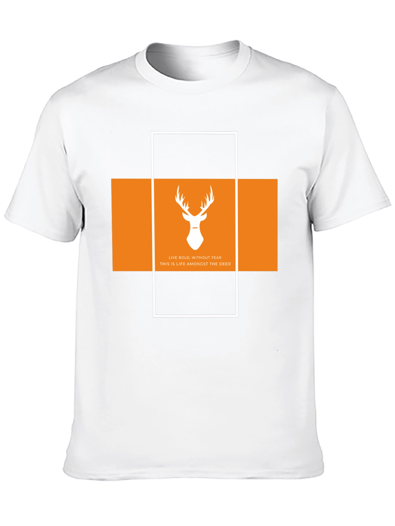 Black Bold Deer Graphic Tee - Stylish Black Cotton T-Shirt view 10