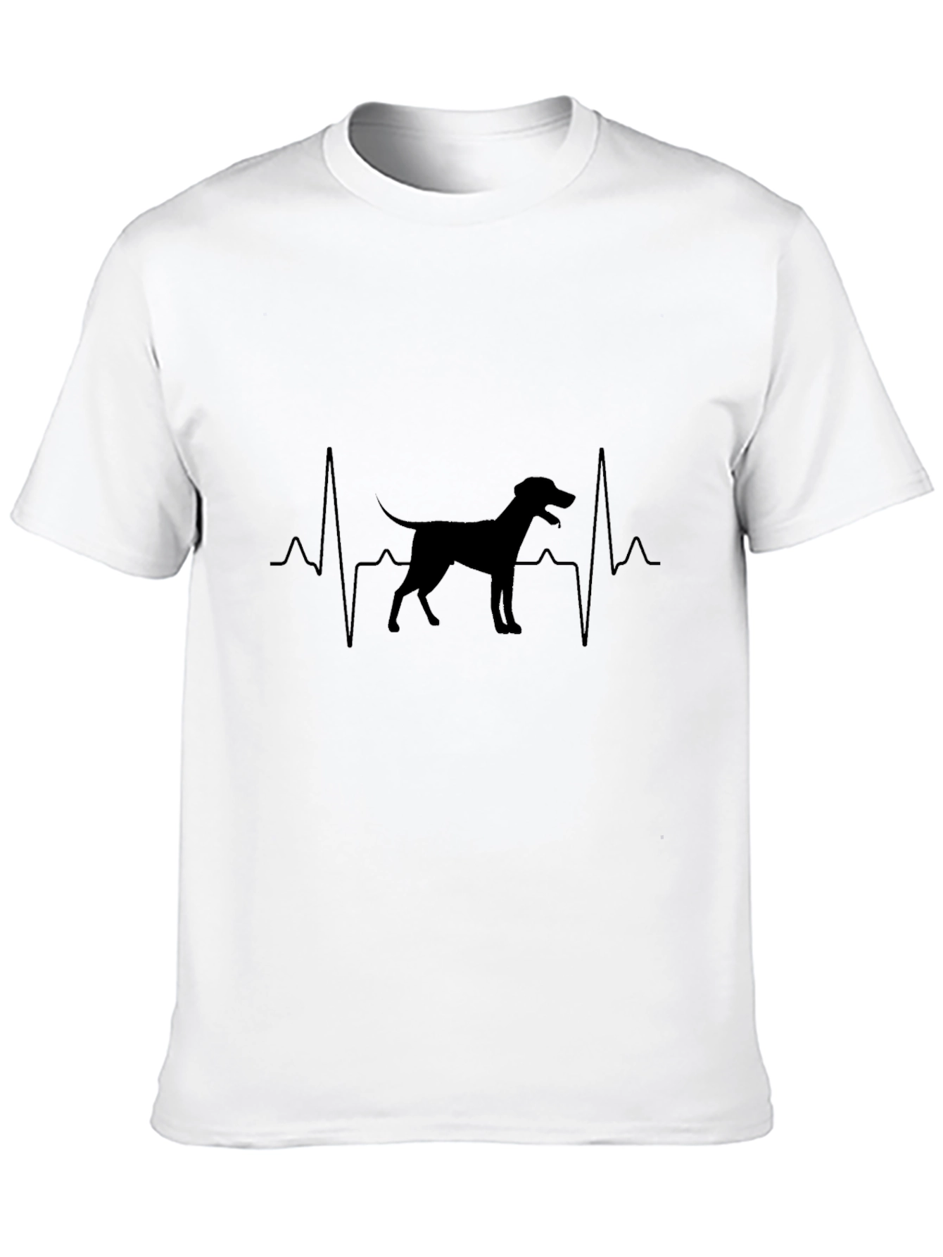 Black Dog Heartbeat T-Shirt - Pet Lover Tee view 10
