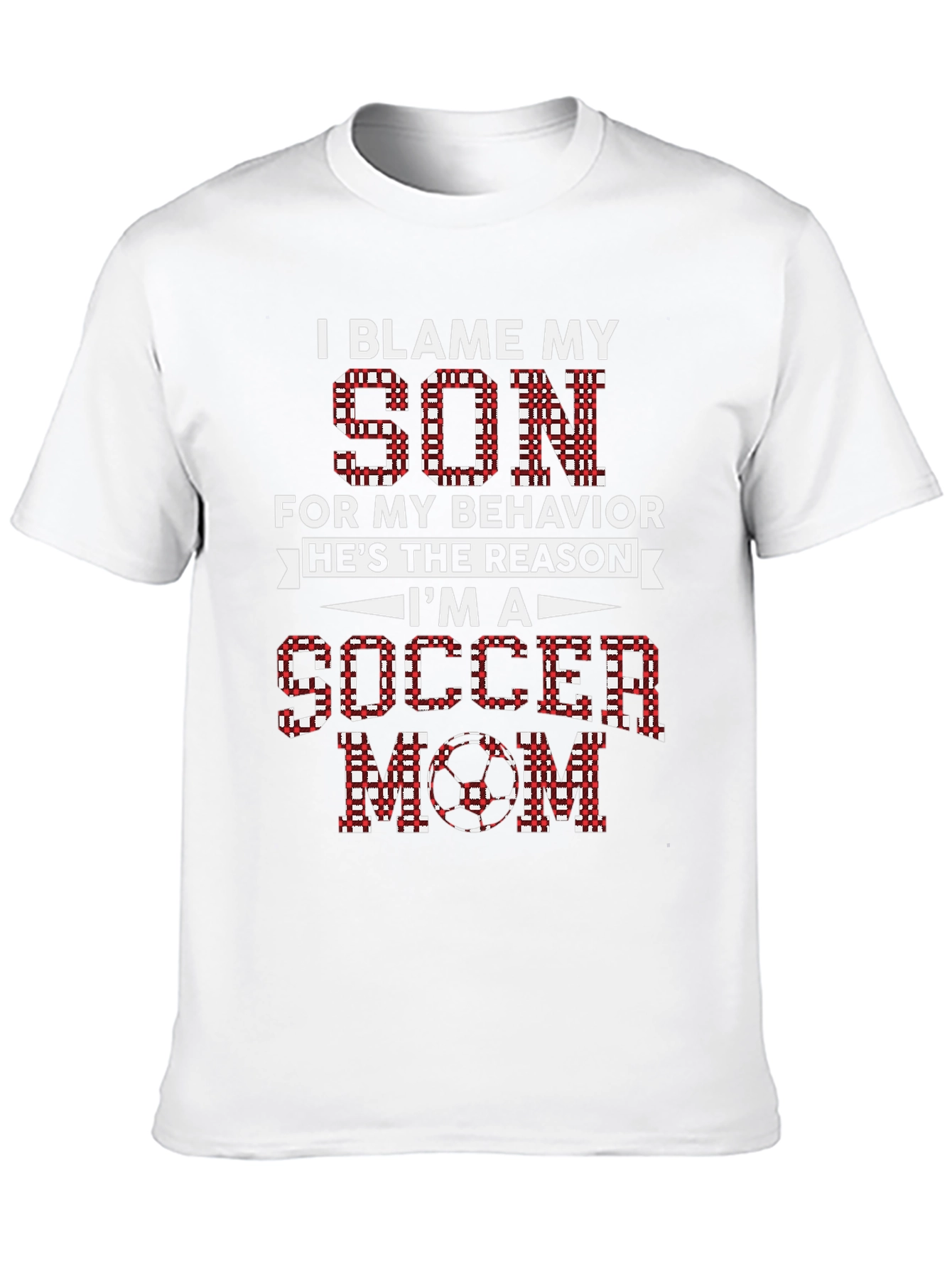 Black I Blame My Son Soccer Mom Graphic Tee view 10