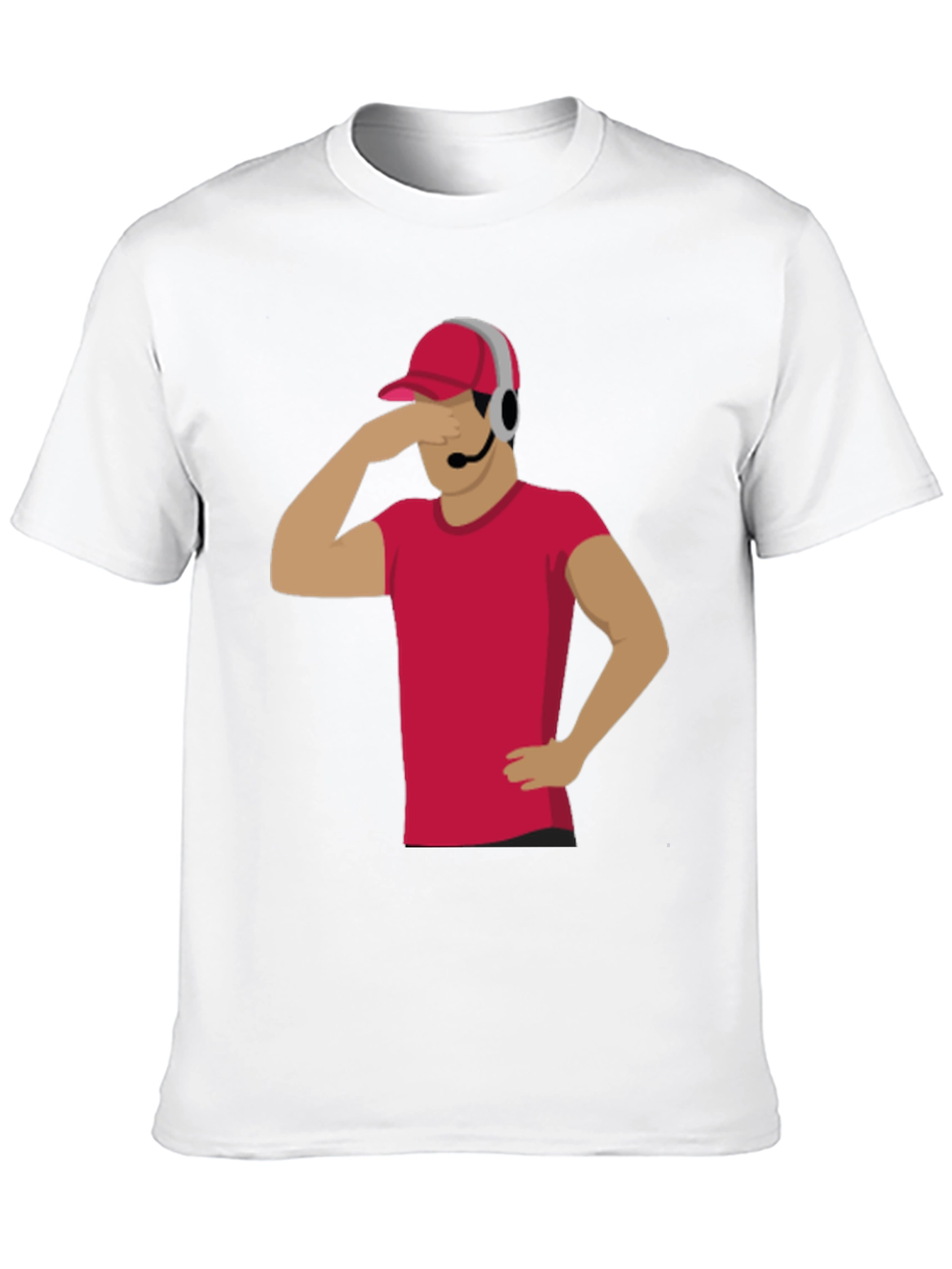 Black Funny Gamer T-Shirt with Headset - Novelty Graphic Tee view 10