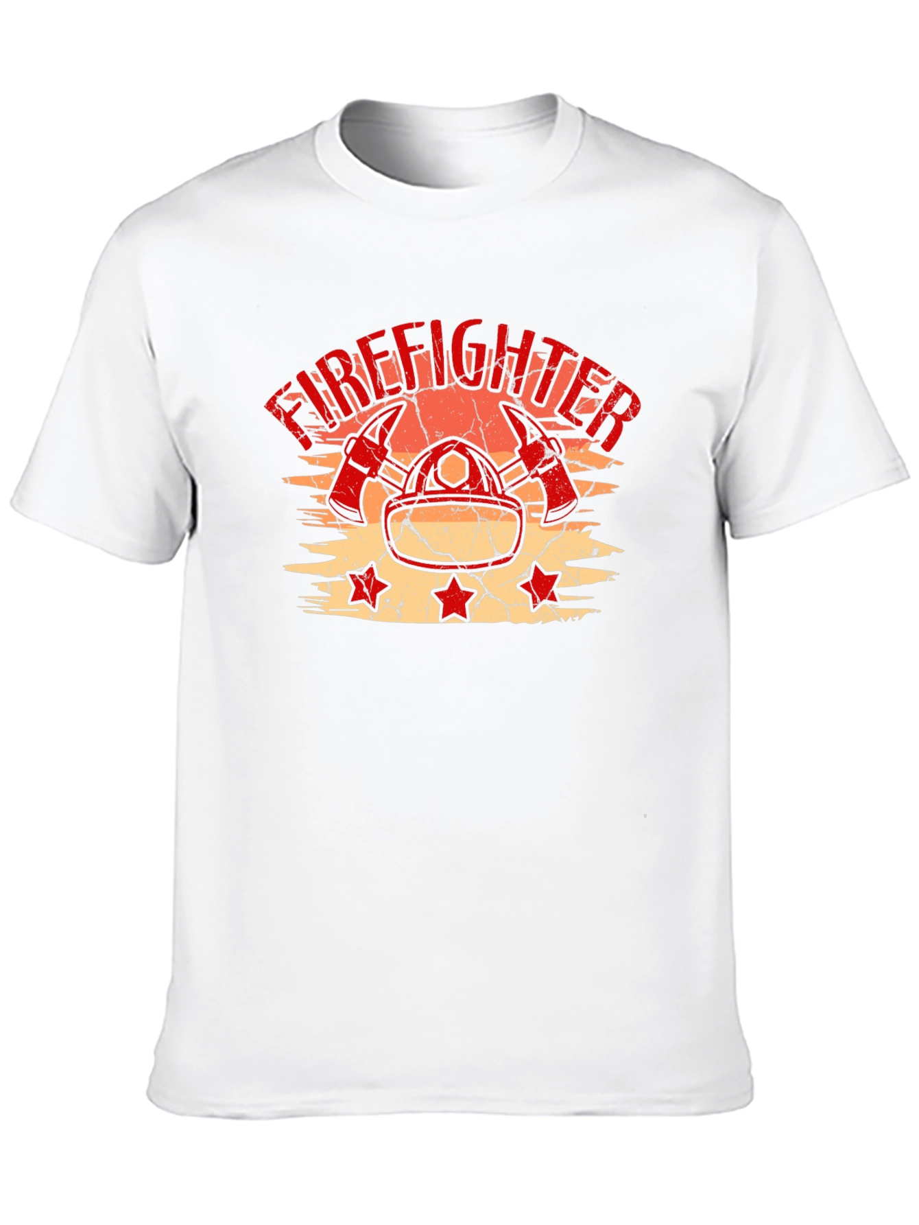 Black Firefighter T-Shirt - Distressed Graphic Tee view 10