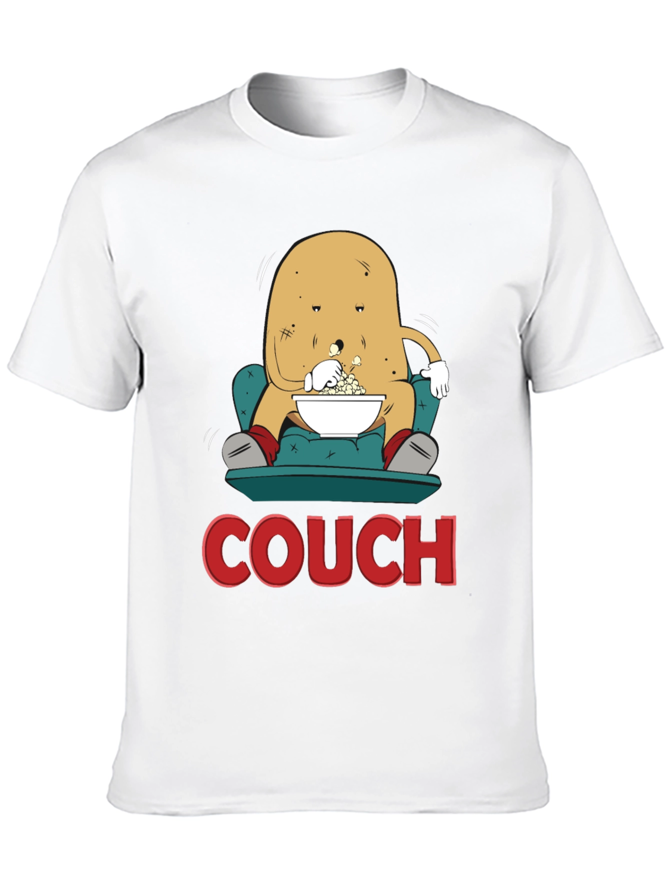 Black Potato Couch T-Shirt - Funny Lazy Spud Tee view 10