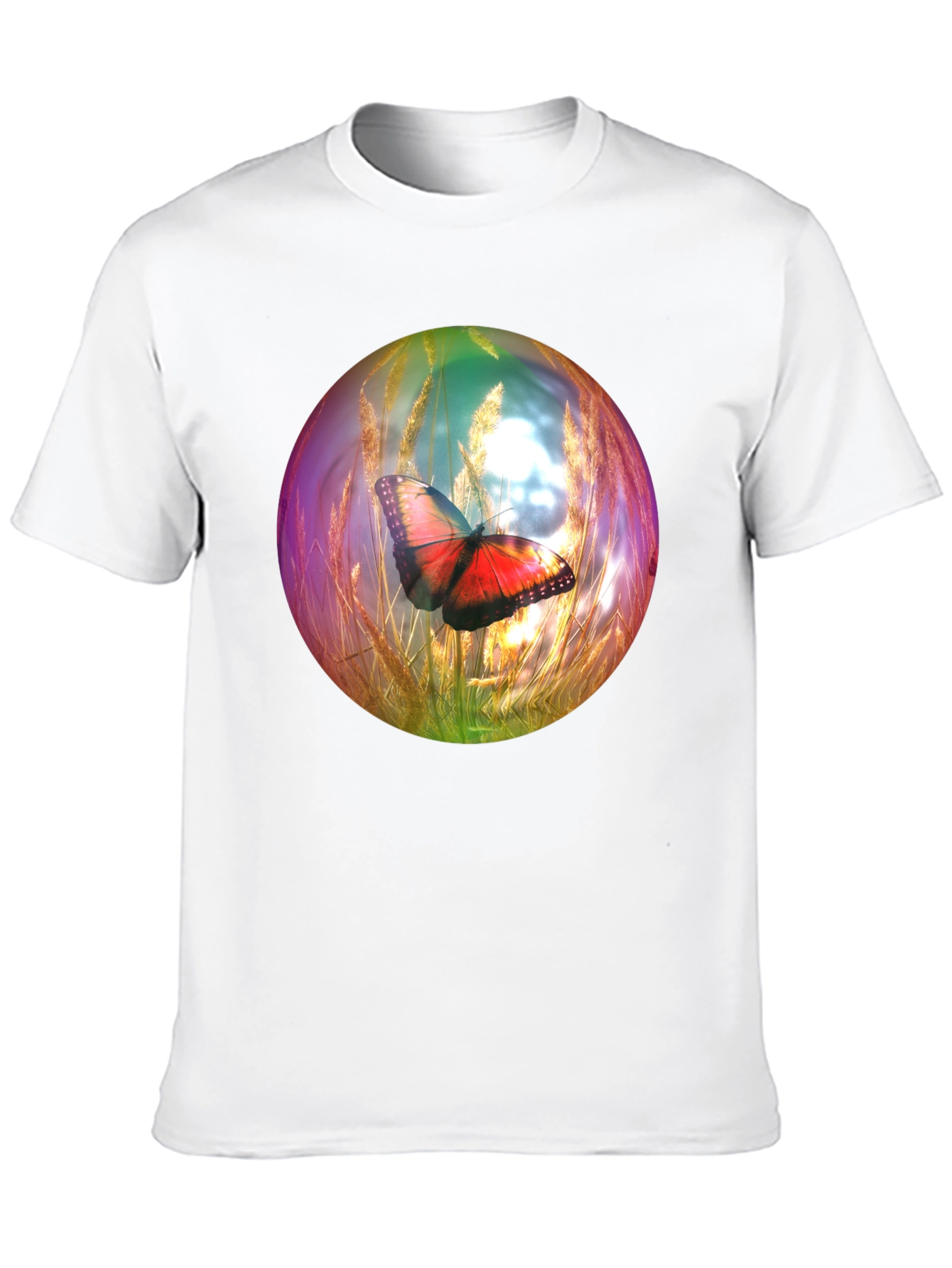 Black Butterfly Orb Graphic T-Shirt - Unique Design view 10