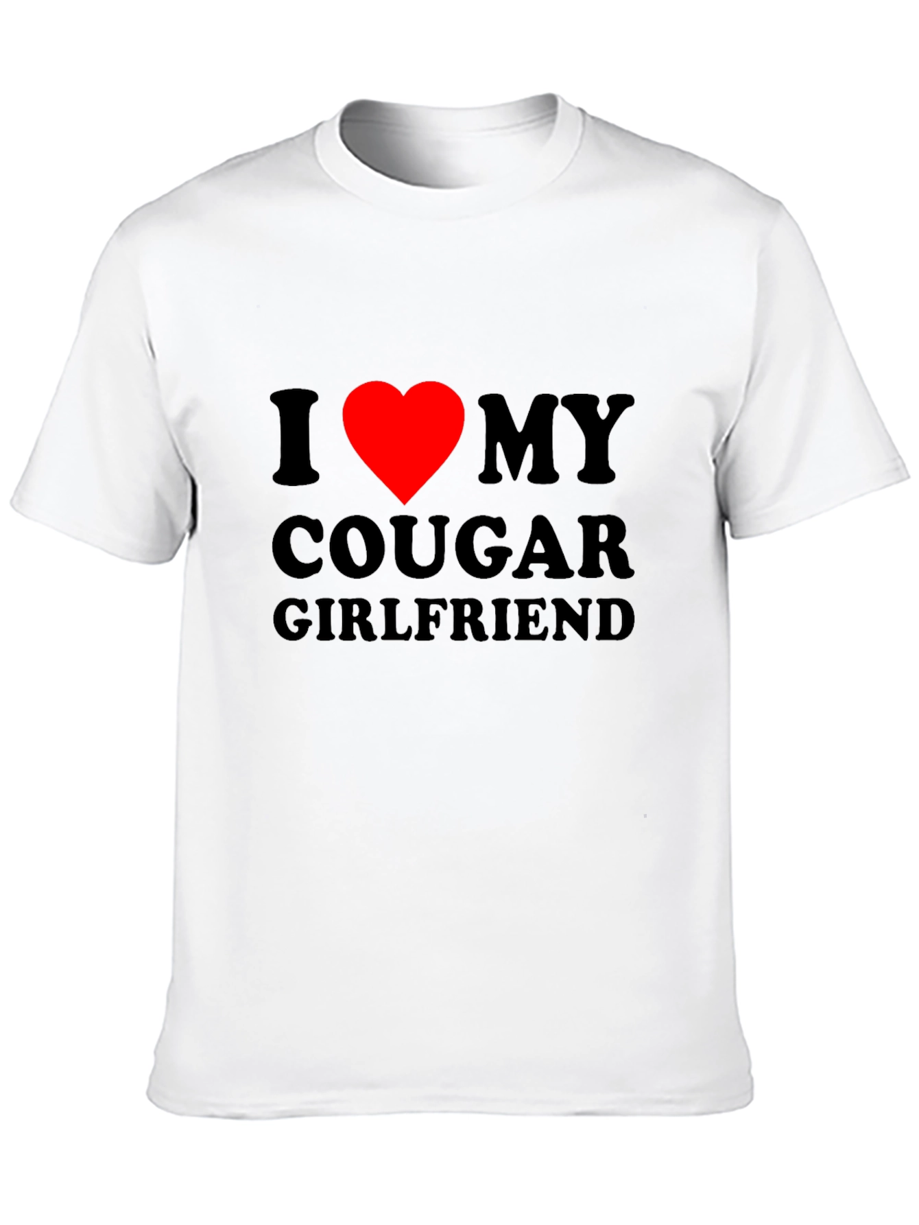 Black I Heart My Cougar Girlfriend T-Shirt - Bold Graphic Tee view 10