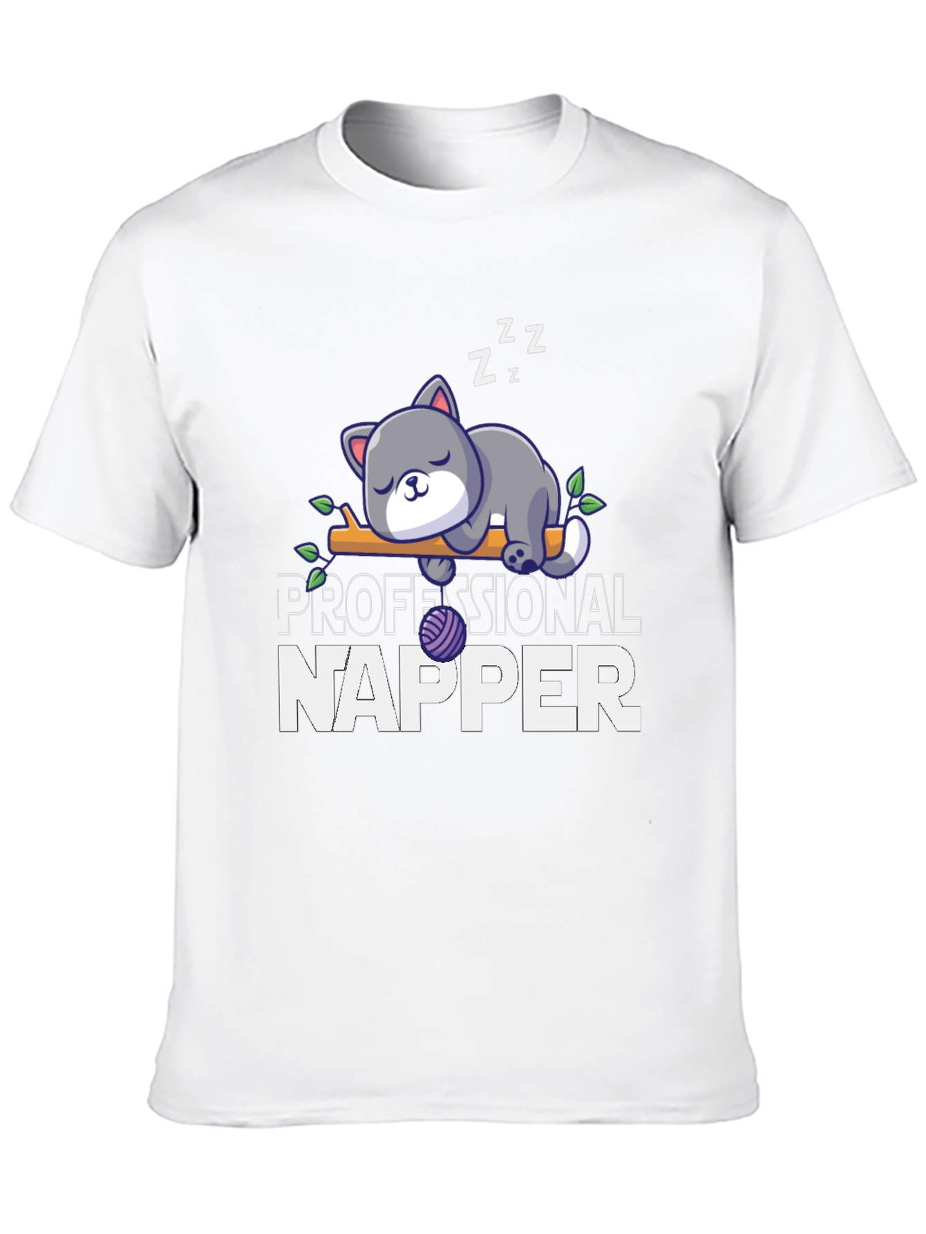 Professional Napper T-Shirt Cute Cat Tee - 10