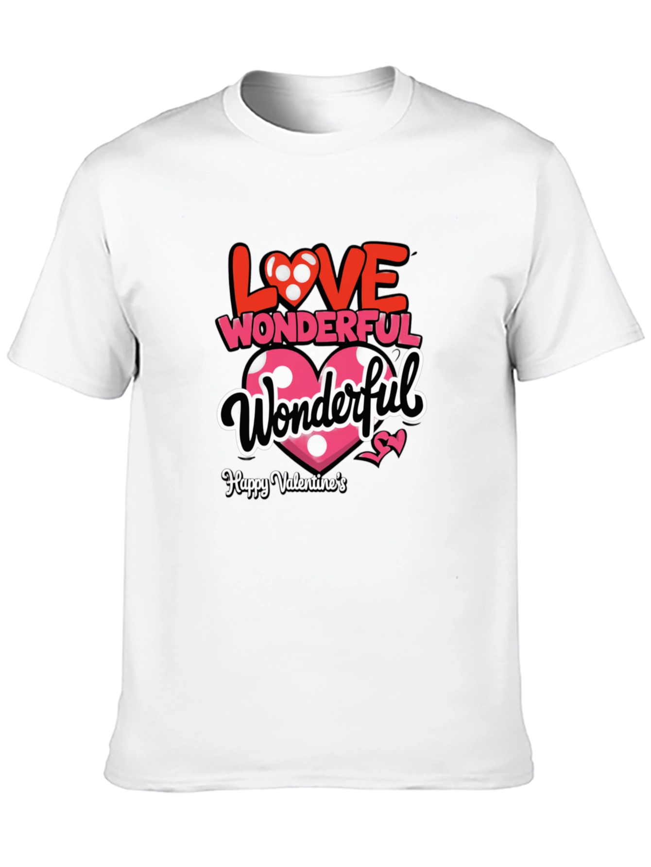 Black Love Wonderful Valentine's Day Black T-Shirt view 10