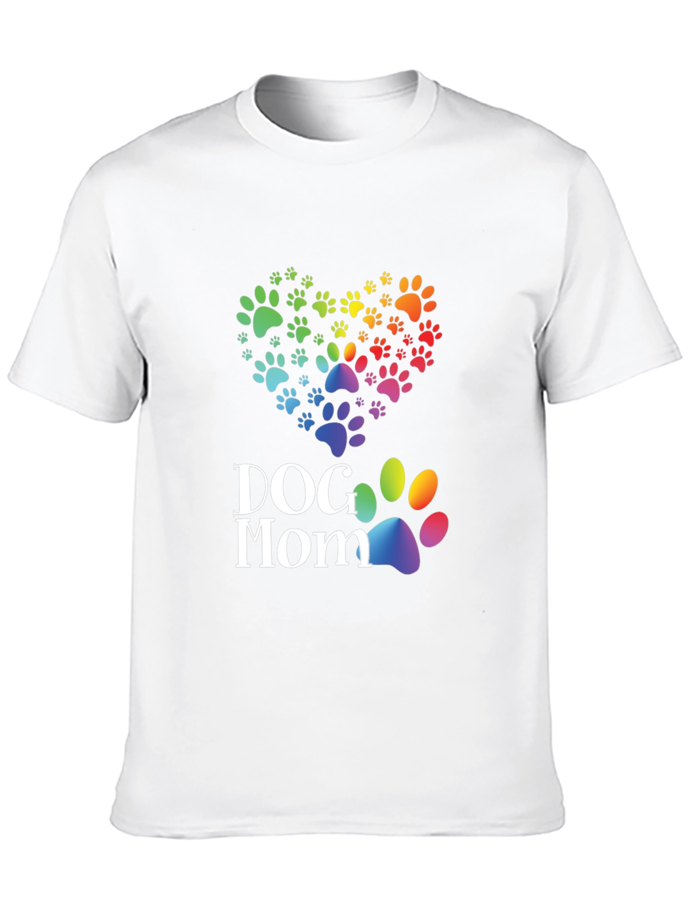 Black Dog Mom Paw Print Heart T-Shirt view 10