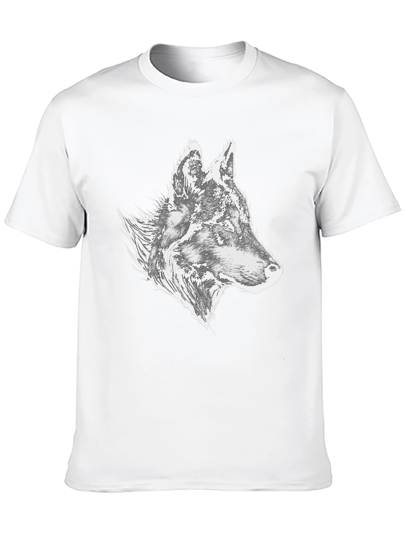 Black Wolf Graphic Tee - Stylish Men's Black T-Shirt view 10