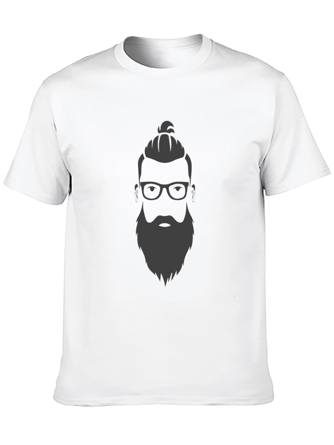 Black Bearded Man Graphic T-Shirt - Stylish Unisex Tee view 10