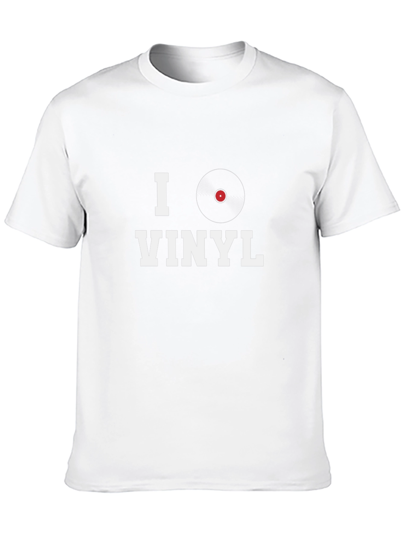 Black I Heart Vinyl Graphic Tee - Music Lover's T-Shirt view 10