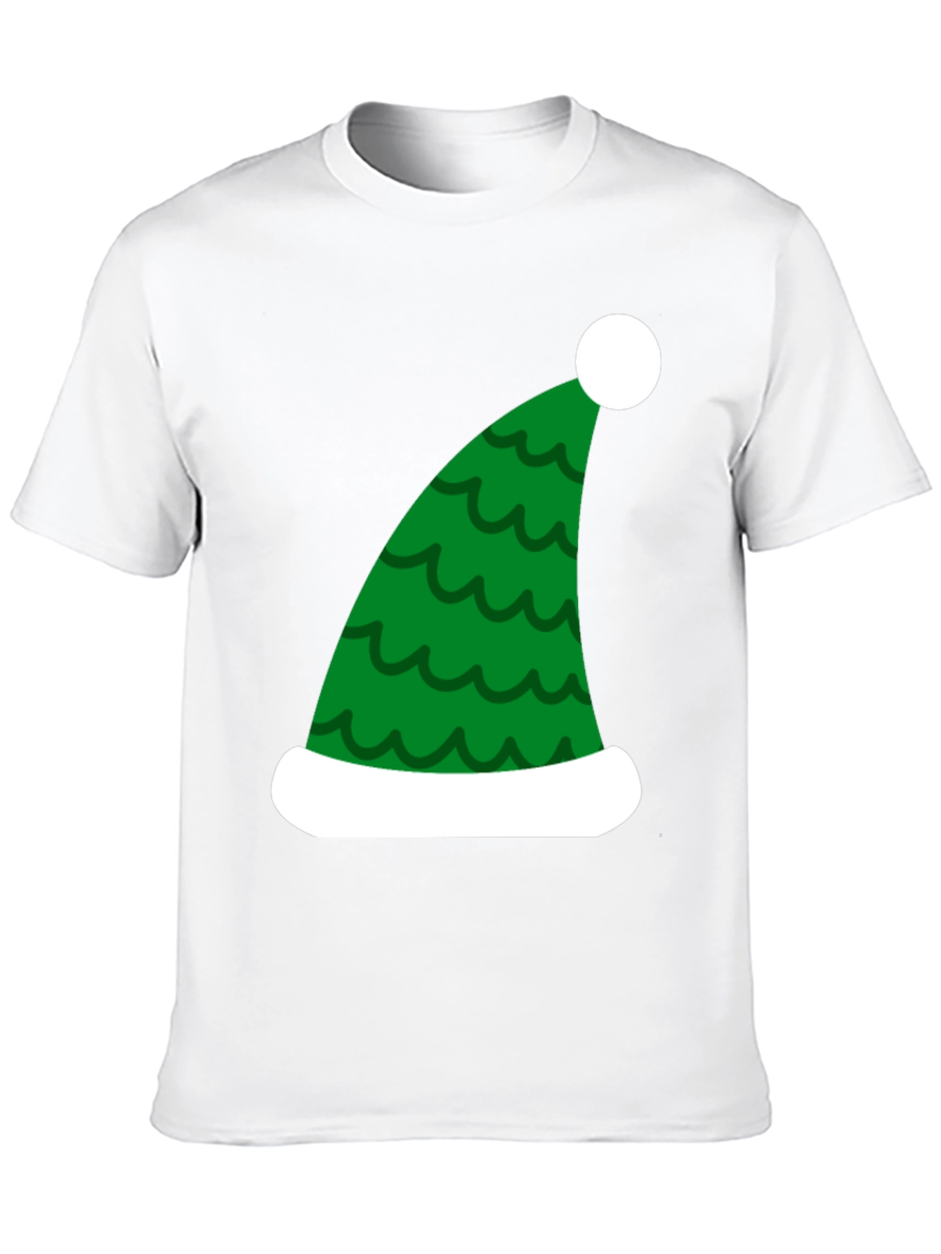 Black Festive Christmas Elf Hat T-Shirt view 10