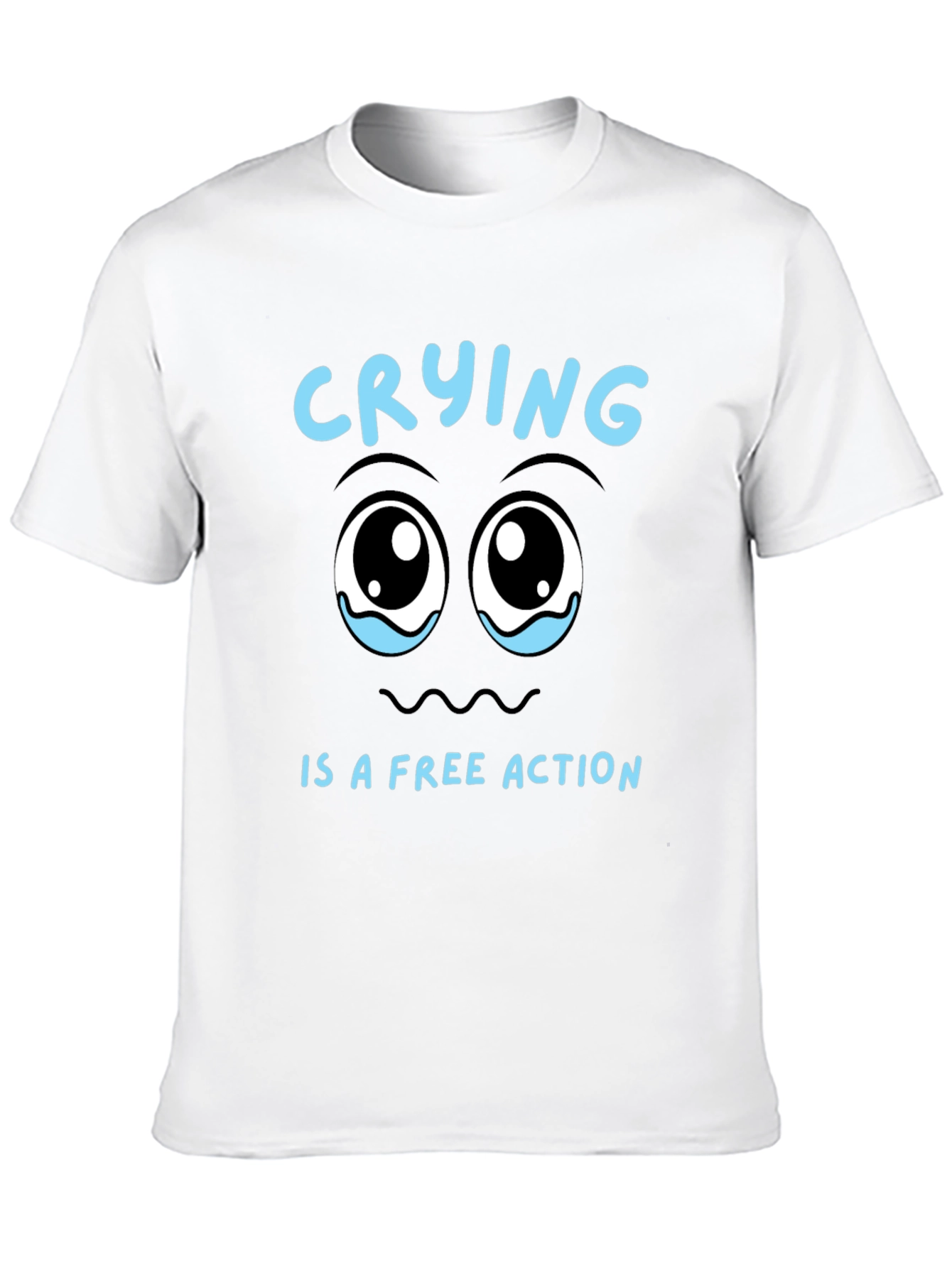 Black Crying is a Free Action Black T-Shirt view 10