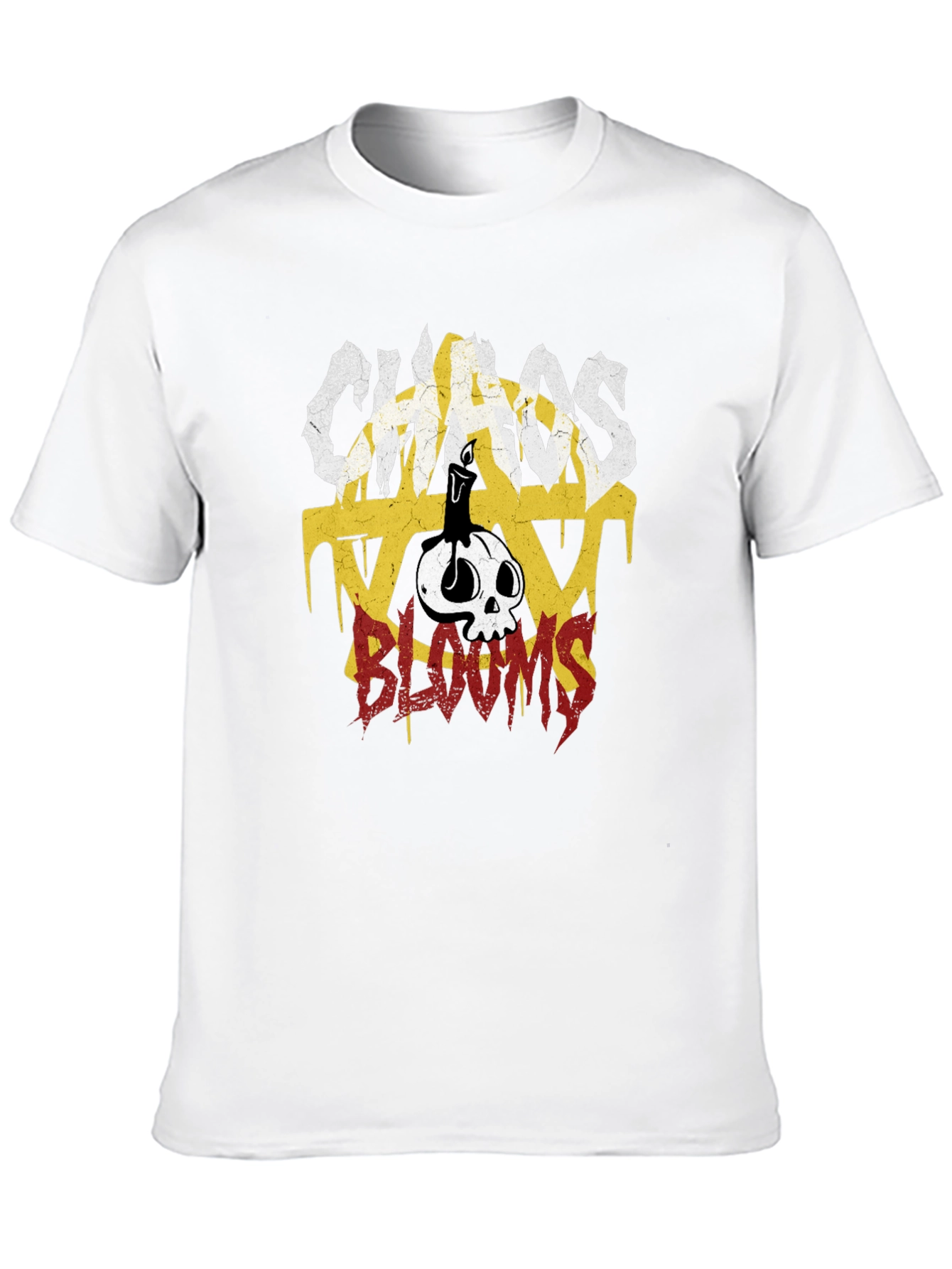 Black Chaos Blooms Graphic Print T-Shirt - Black view 10