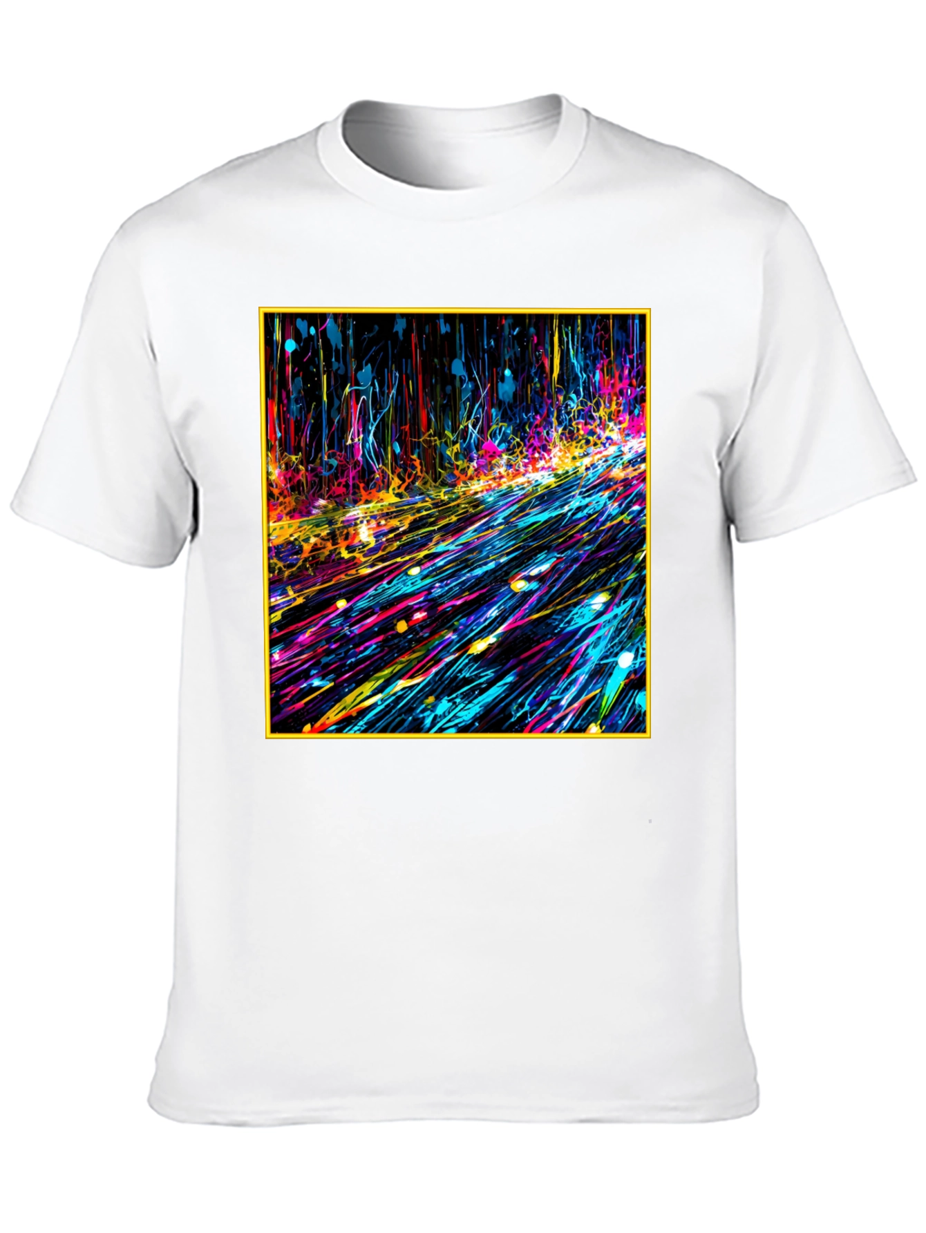 Black Abstract Art Black Tee - Bold Graphic Print view 10