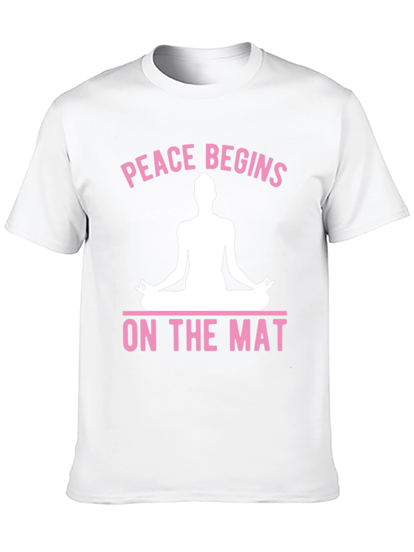 Black Peace Begins On The Mat Yoga Graphic T-Shirt view 10