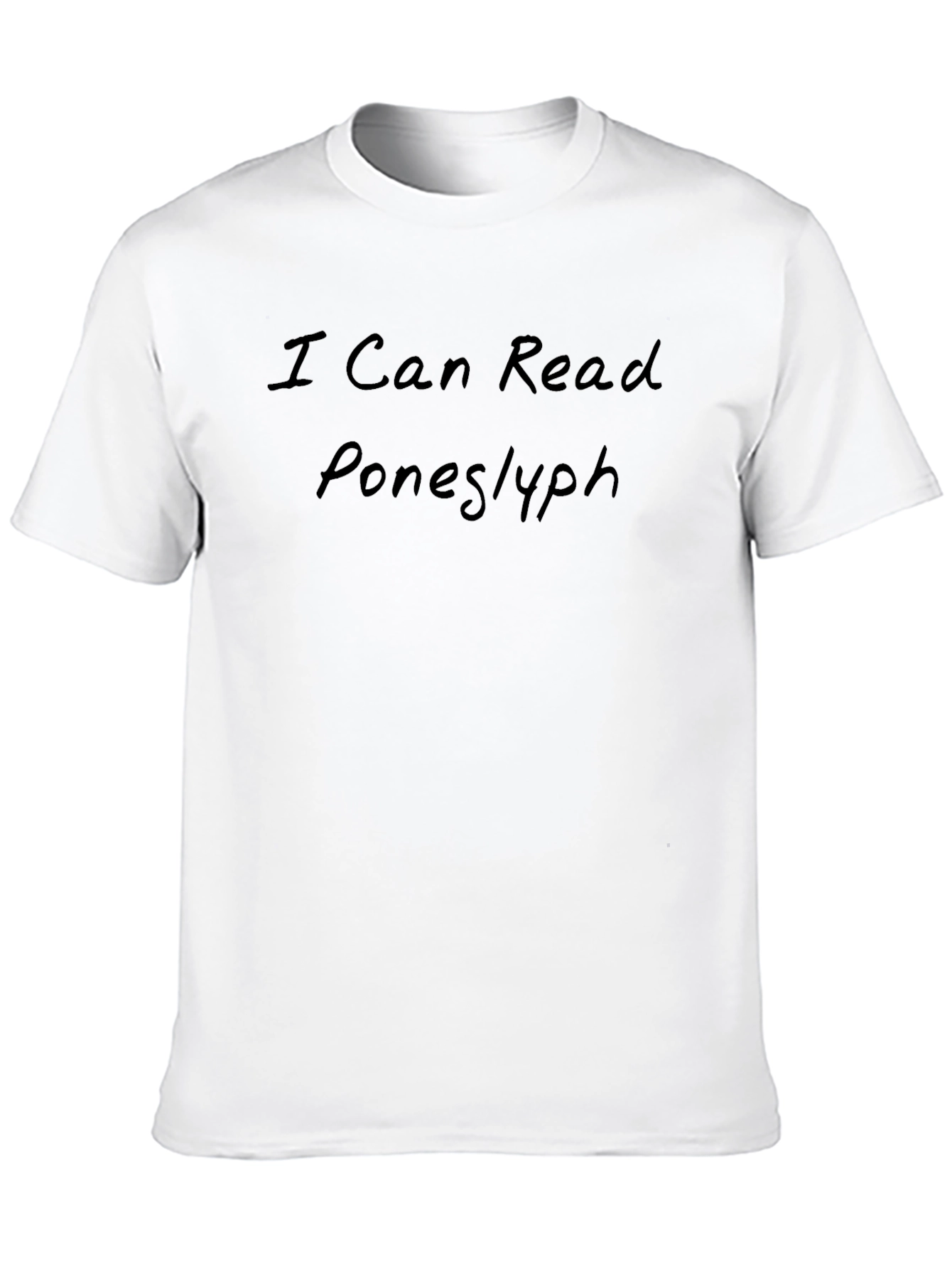 Black I Can Read Ponesglyph Black T-Shirt view 10
