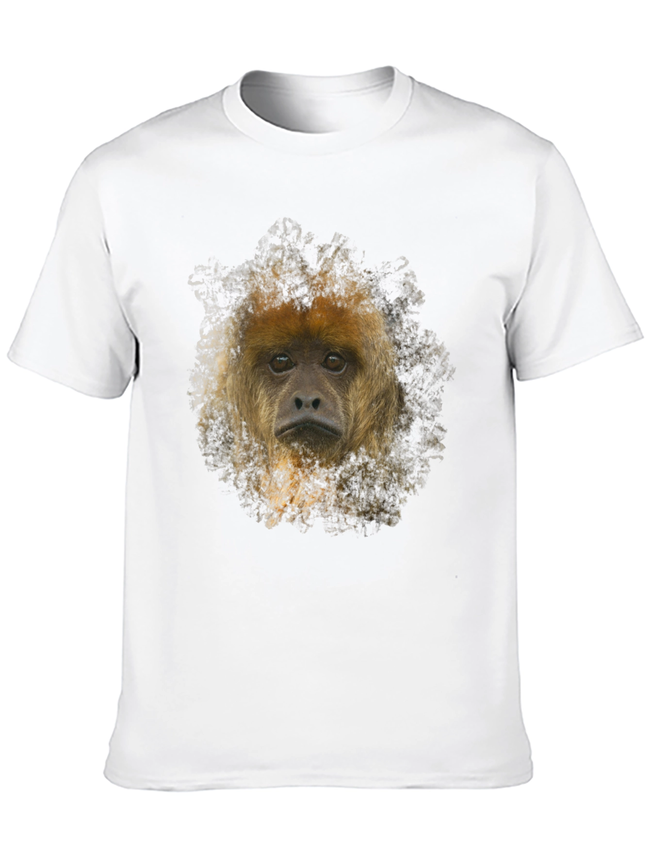 Monkey Face Graphic Black T-Shirt - 10