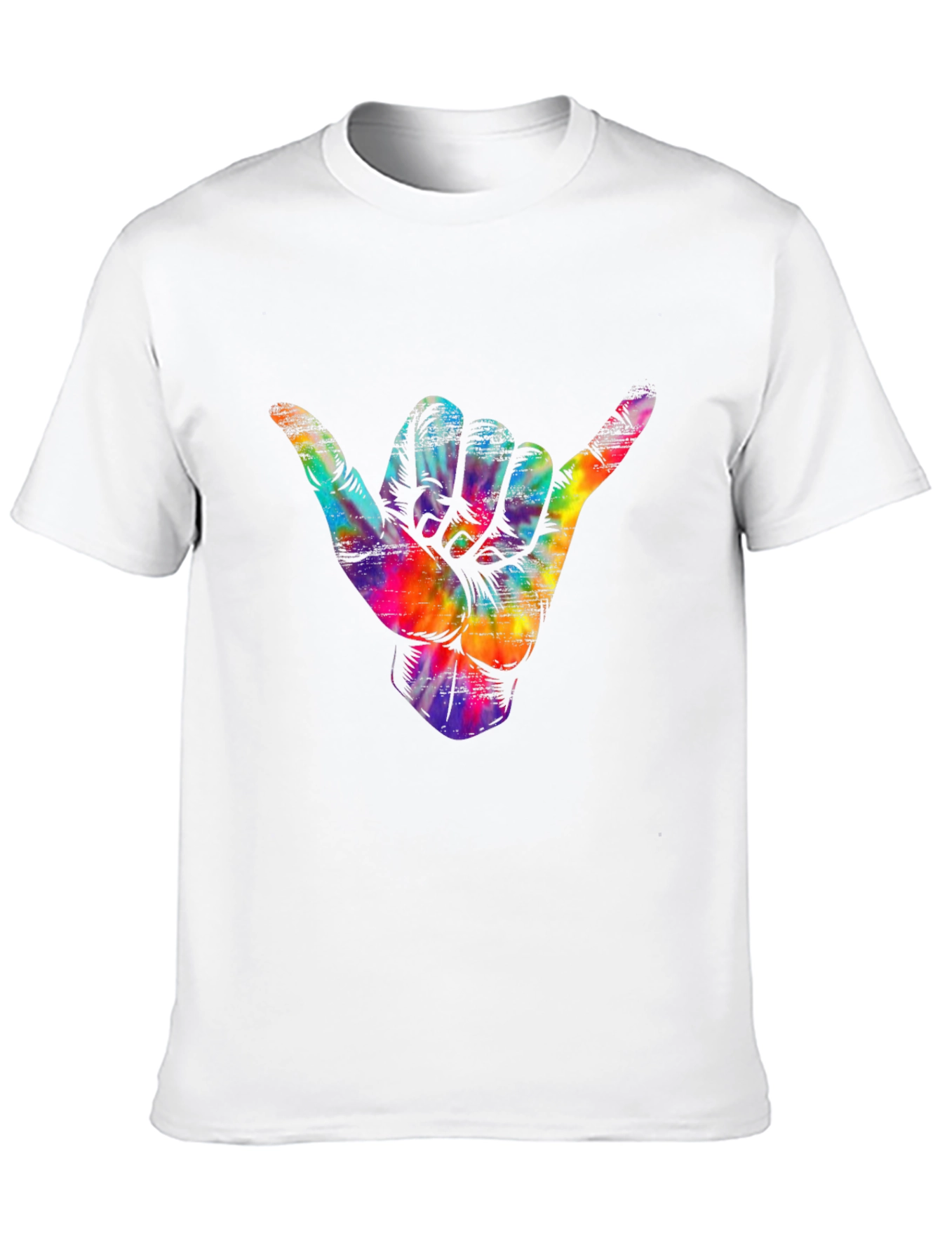 Black Shaka Hand Tie Dye T-Shirt - Hang Loose Tee view 10